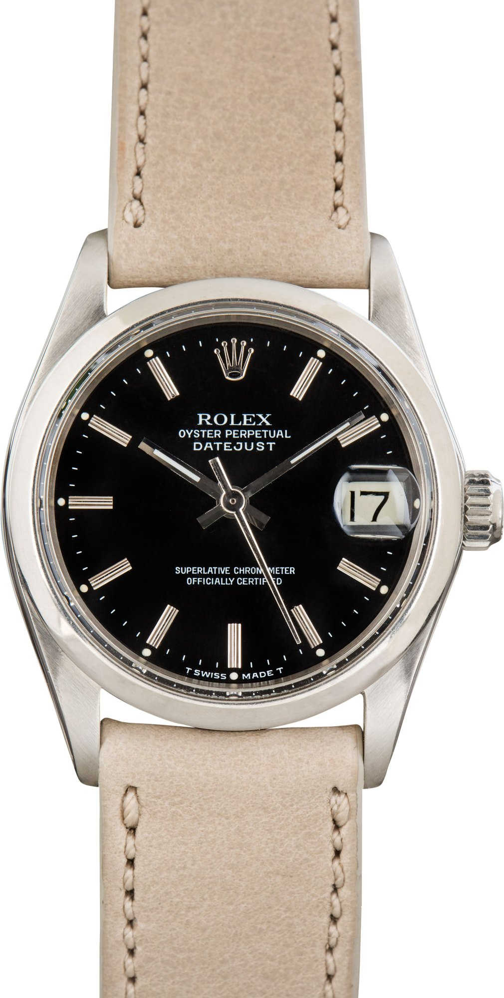 Lady Rolex Datejust Ref 6824 Black Dial