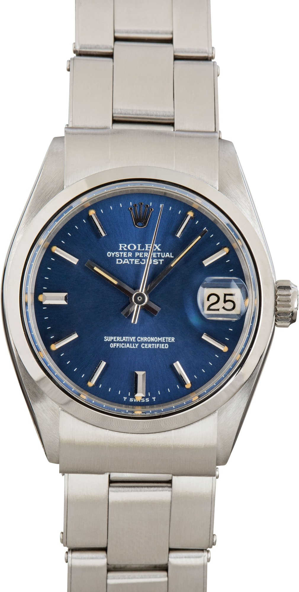 Lady Rolex Datejust Ref 6824 Blue Dial