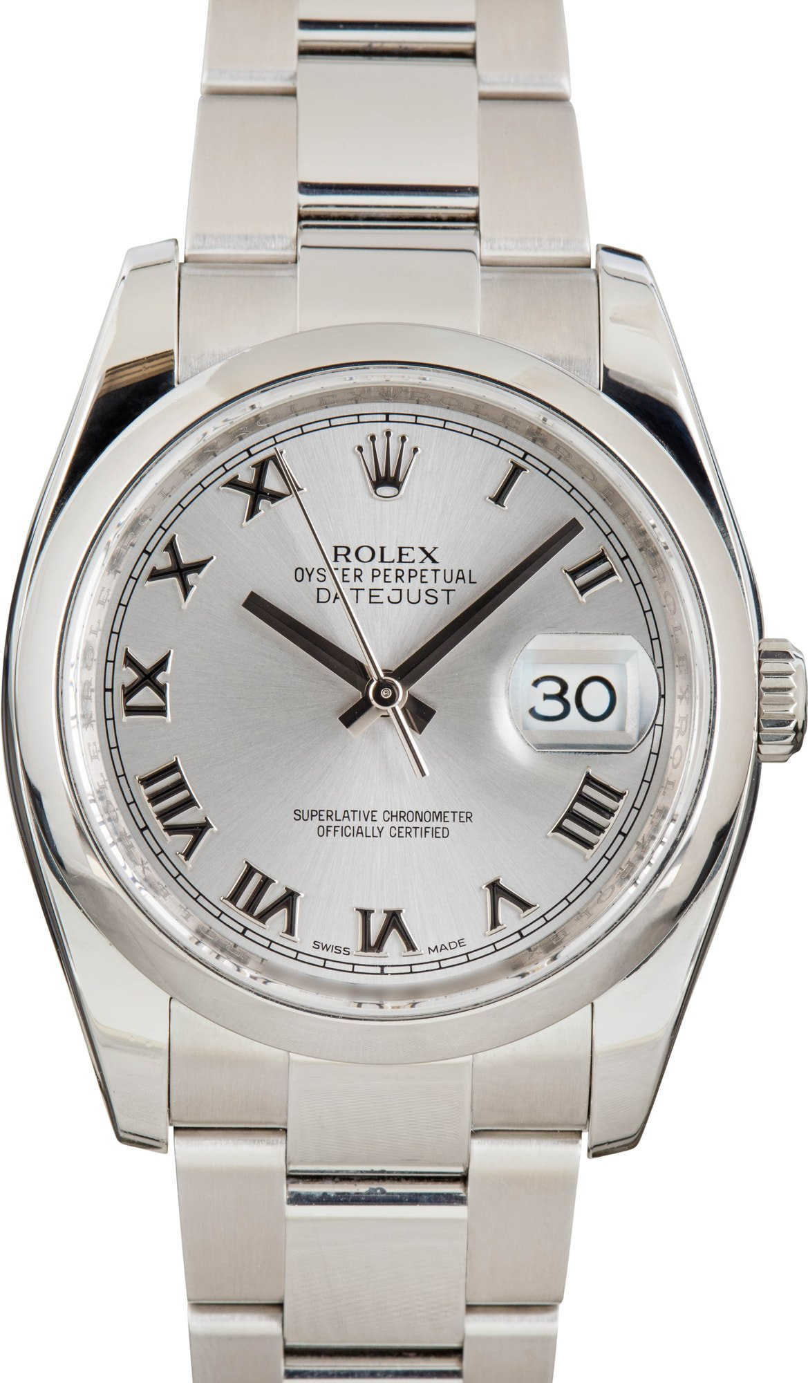 Rolex Datejust Ref 116200 Rhodium Roman Dial