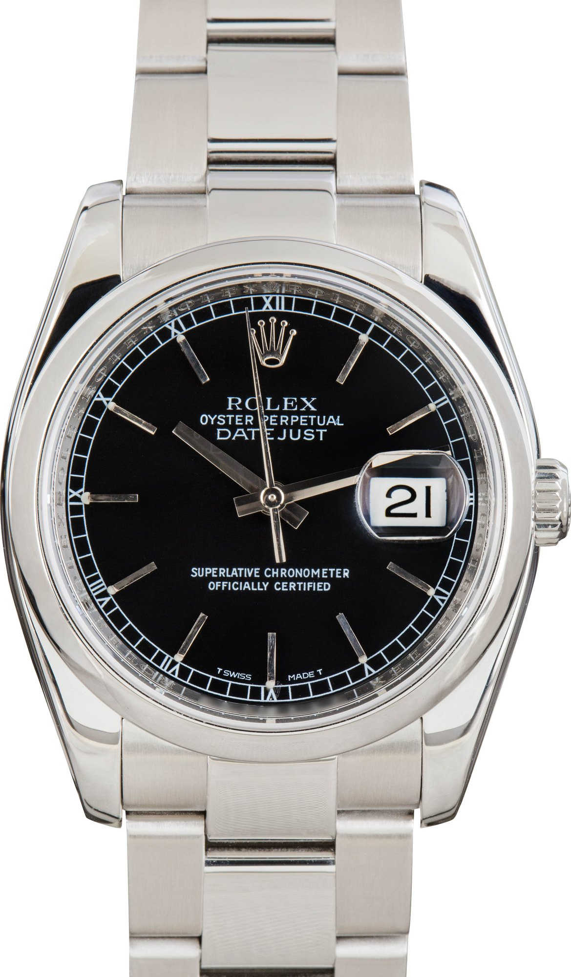 Rolex Datejust 36 Black Dial Ref 116200
