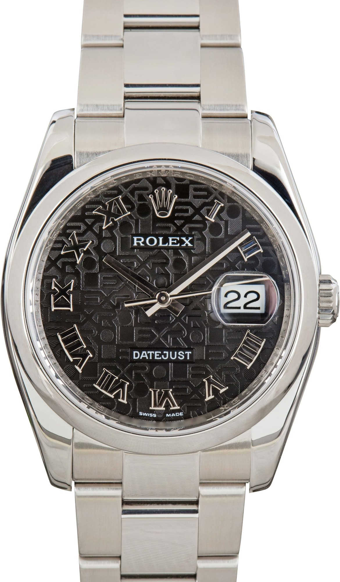 Rolex Datejust 36 ref 116200 Black Jubilee Roman Dial