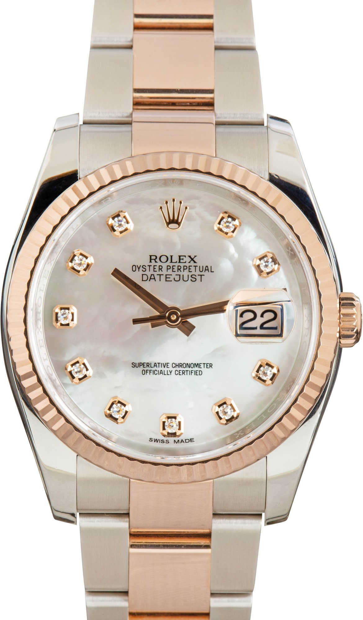Rolex Datejust 36 Ref 116231 Mother of Pearl Diamond Dial