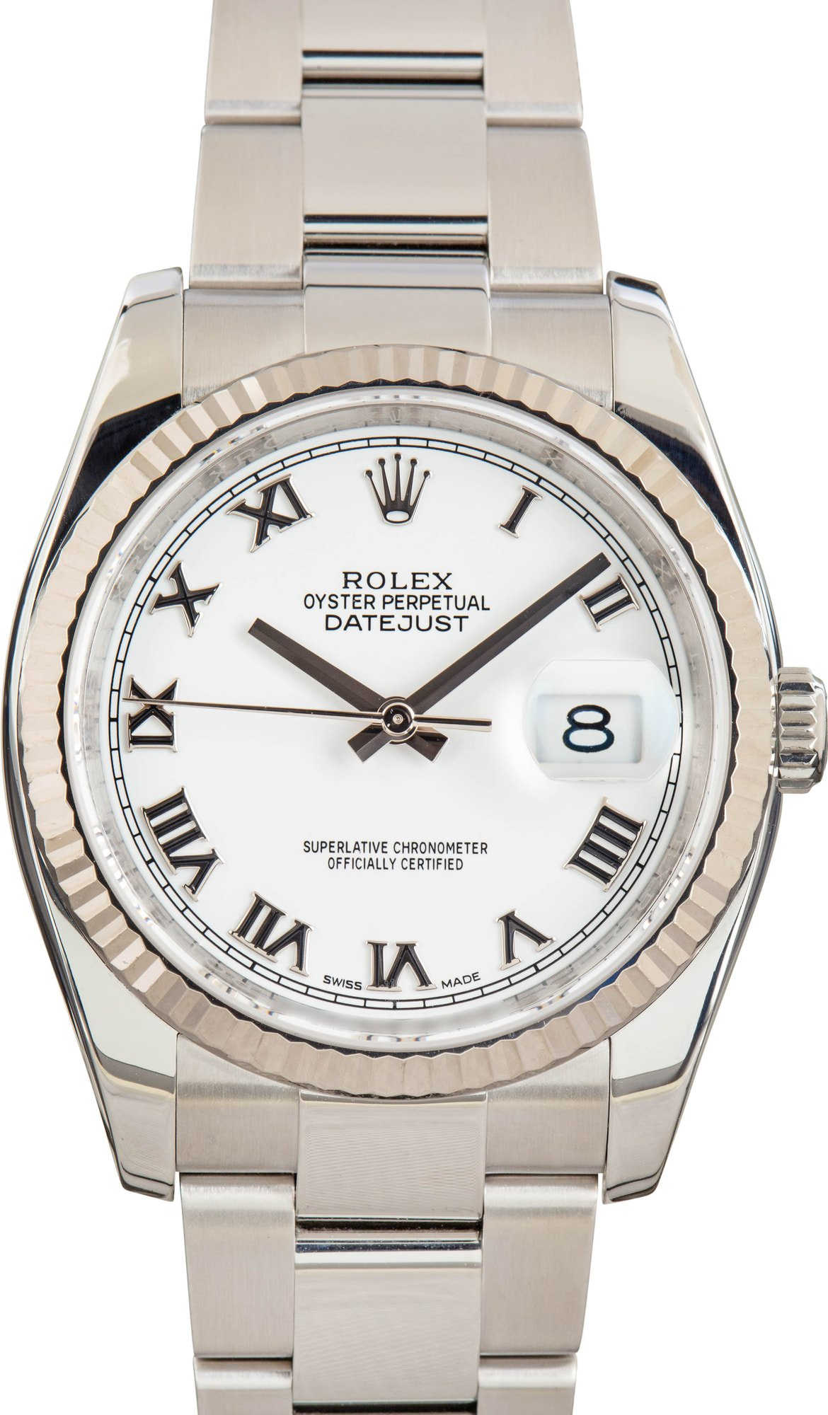 Used Rolex Datejust Ref 116234 White Roman Dial