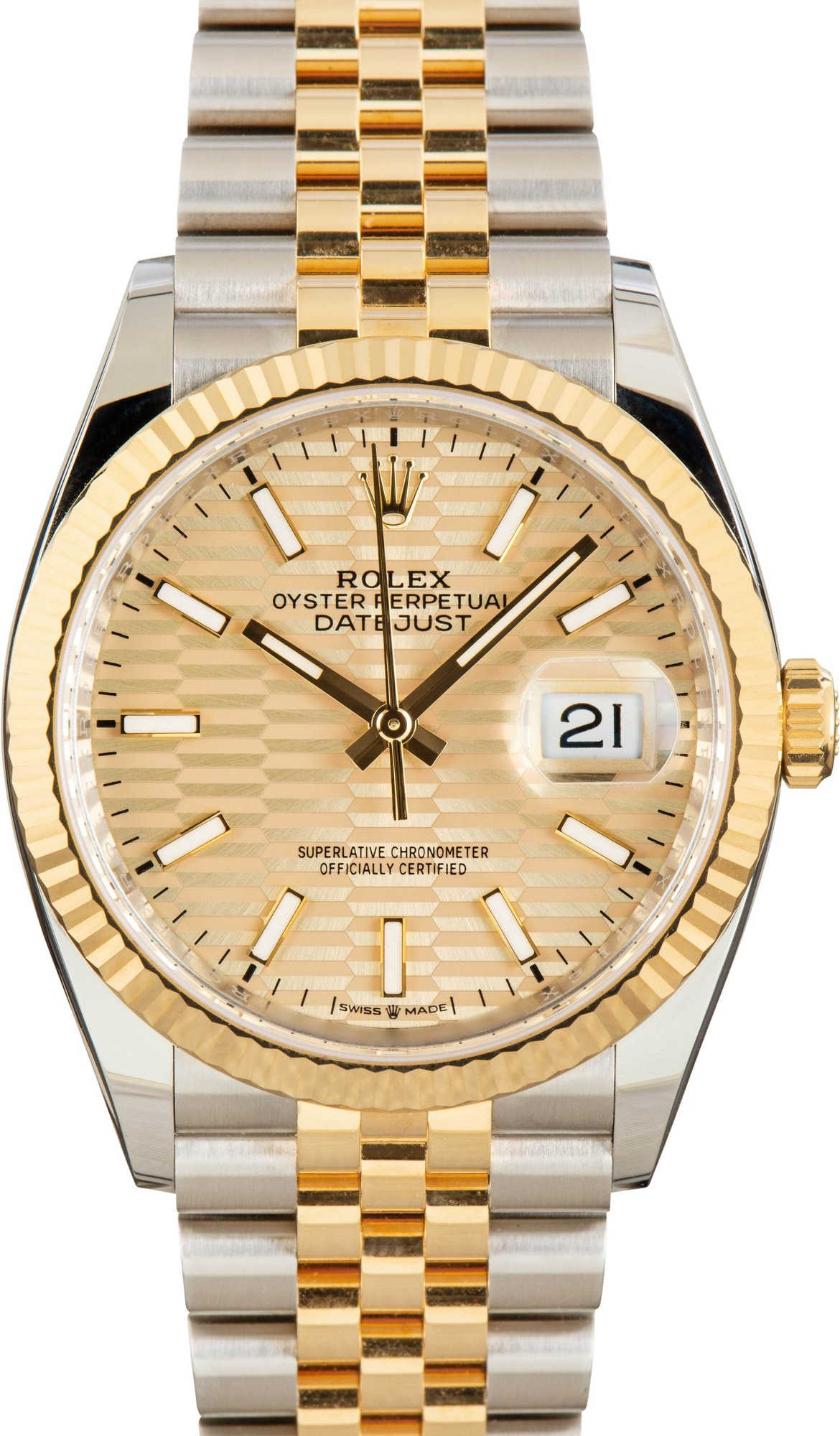 Rolex Datejust 126233 Champagne Fluted Motif Dial