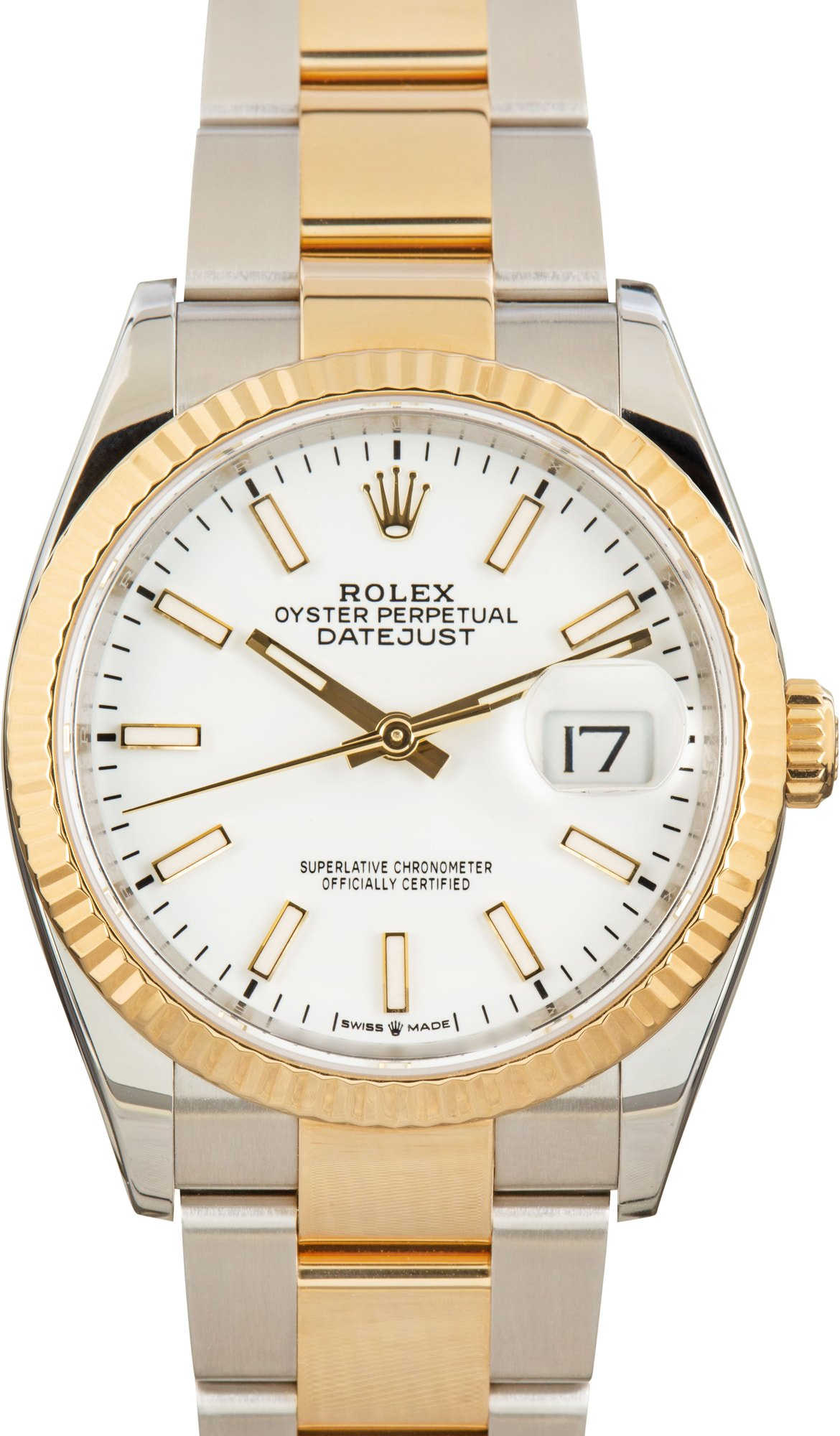 Pre-owned Rolex Datejust 36 Ref 126233 White Dial