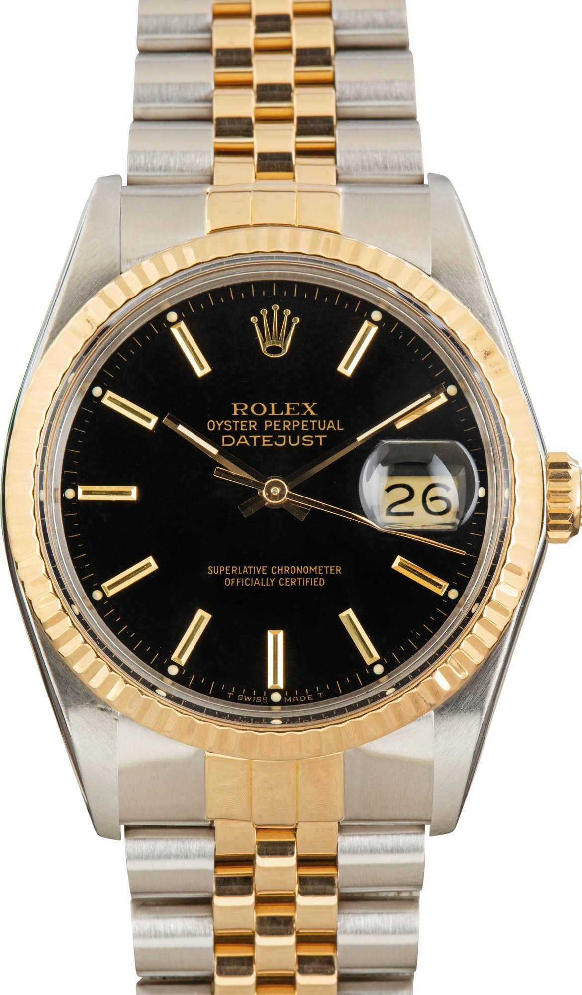 Used Rolex Datejust Ref 16013 Black Index Dial