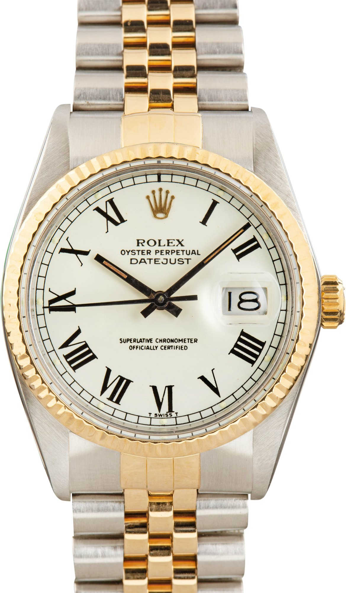 Rolex Datejust Ref 16013 White Buckley Dial