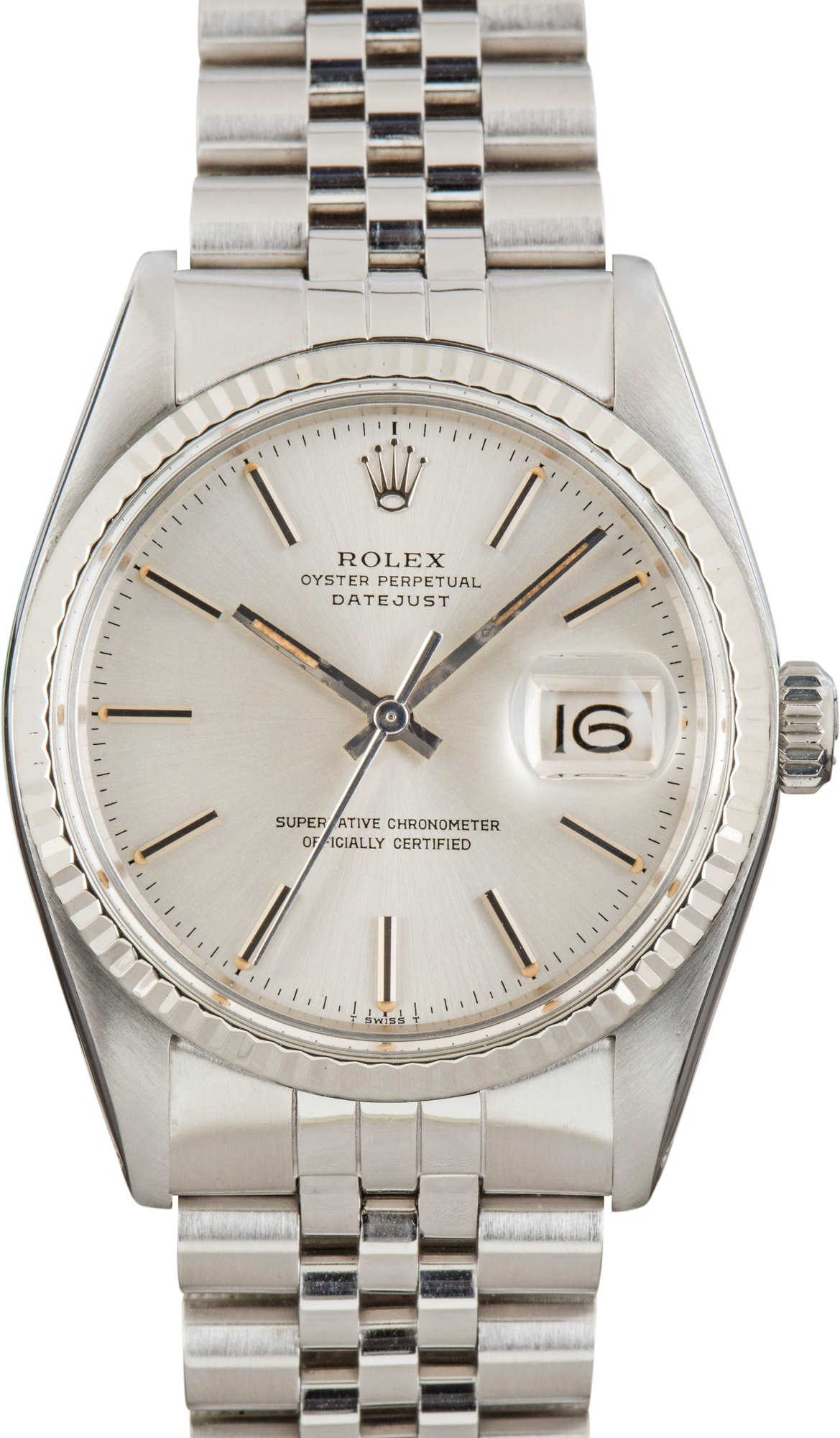 Used Rolex Datejust 16014 Silver Dial