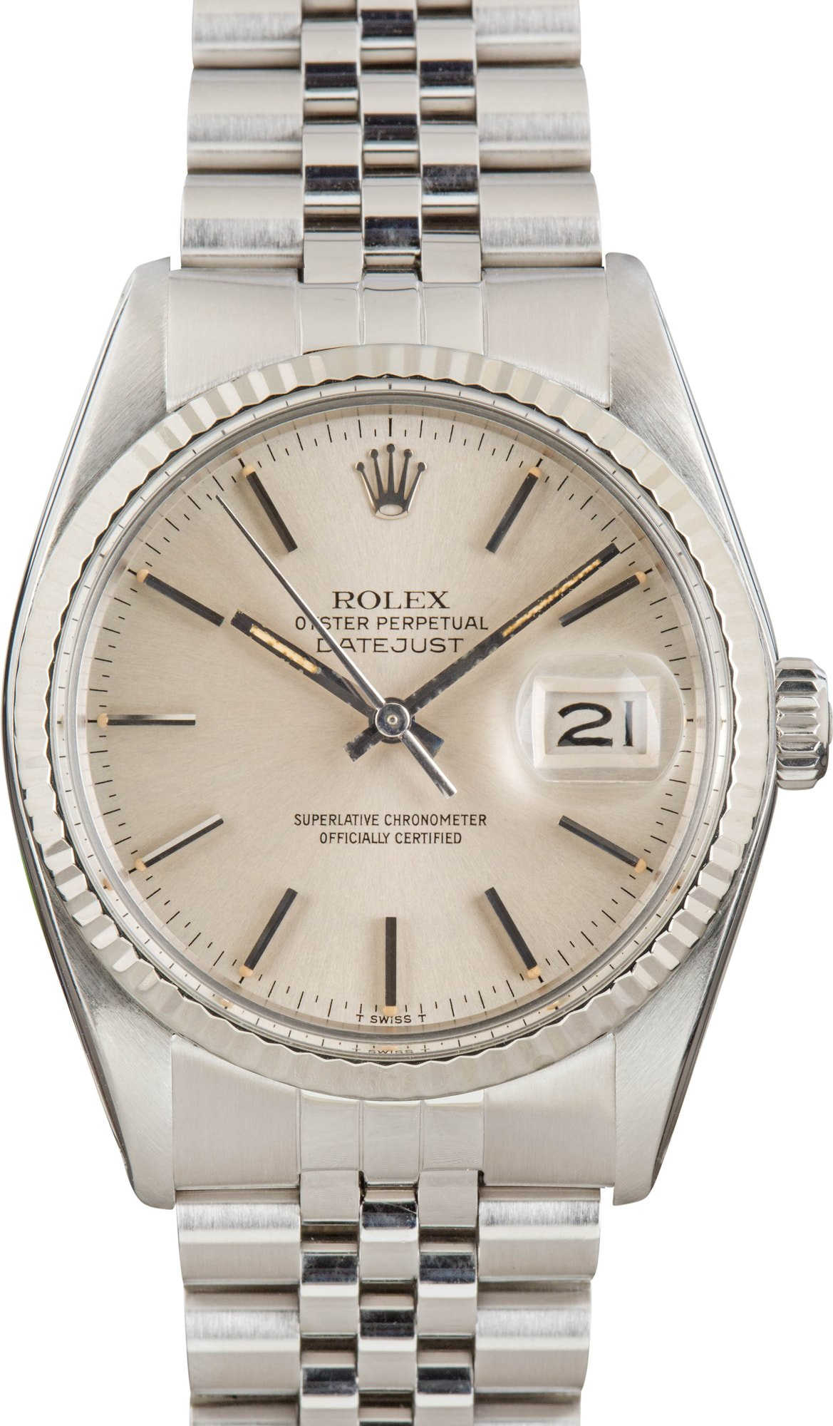 Rolex Datejust ref 16014 Silver Dial