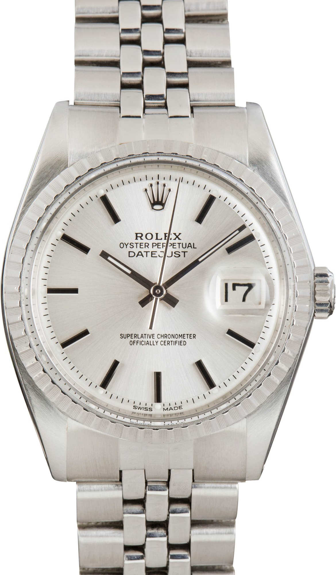 Rolex Datejust 36 Ref 1603 Silver Pie Pan Dial