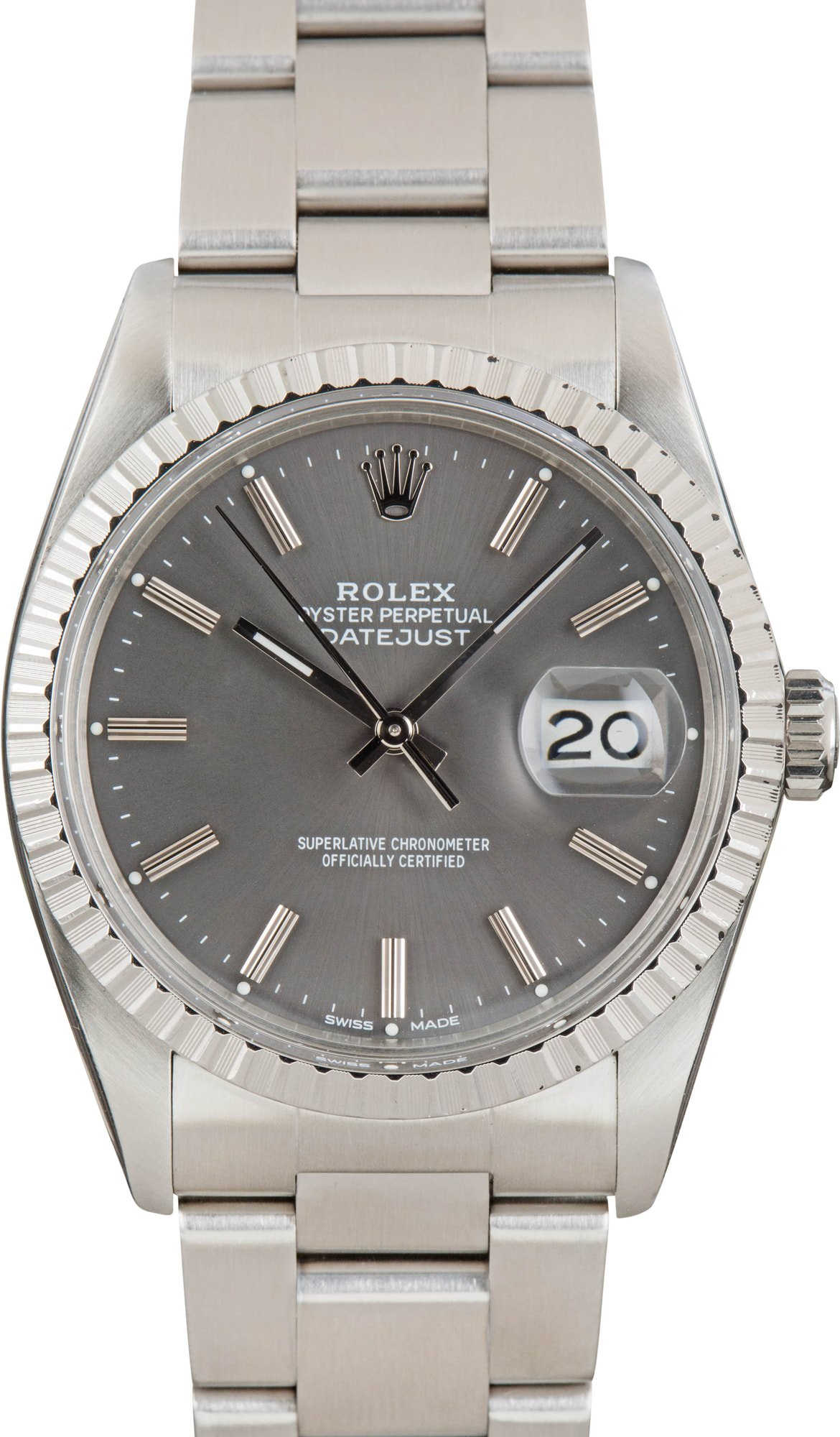 Pre-owned Rolex Datejust 36 Ref 16030 Slate Dial