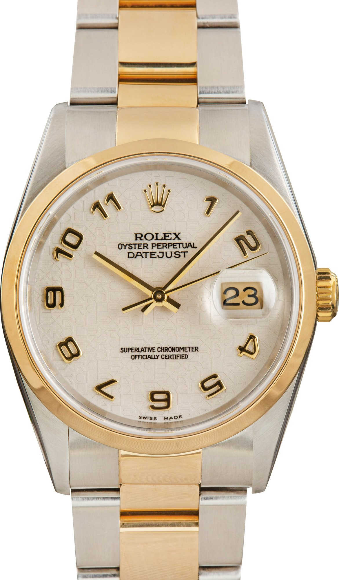 Pre-owned Rolex Datejust Ref 16203 Ivory Jubilee Dial