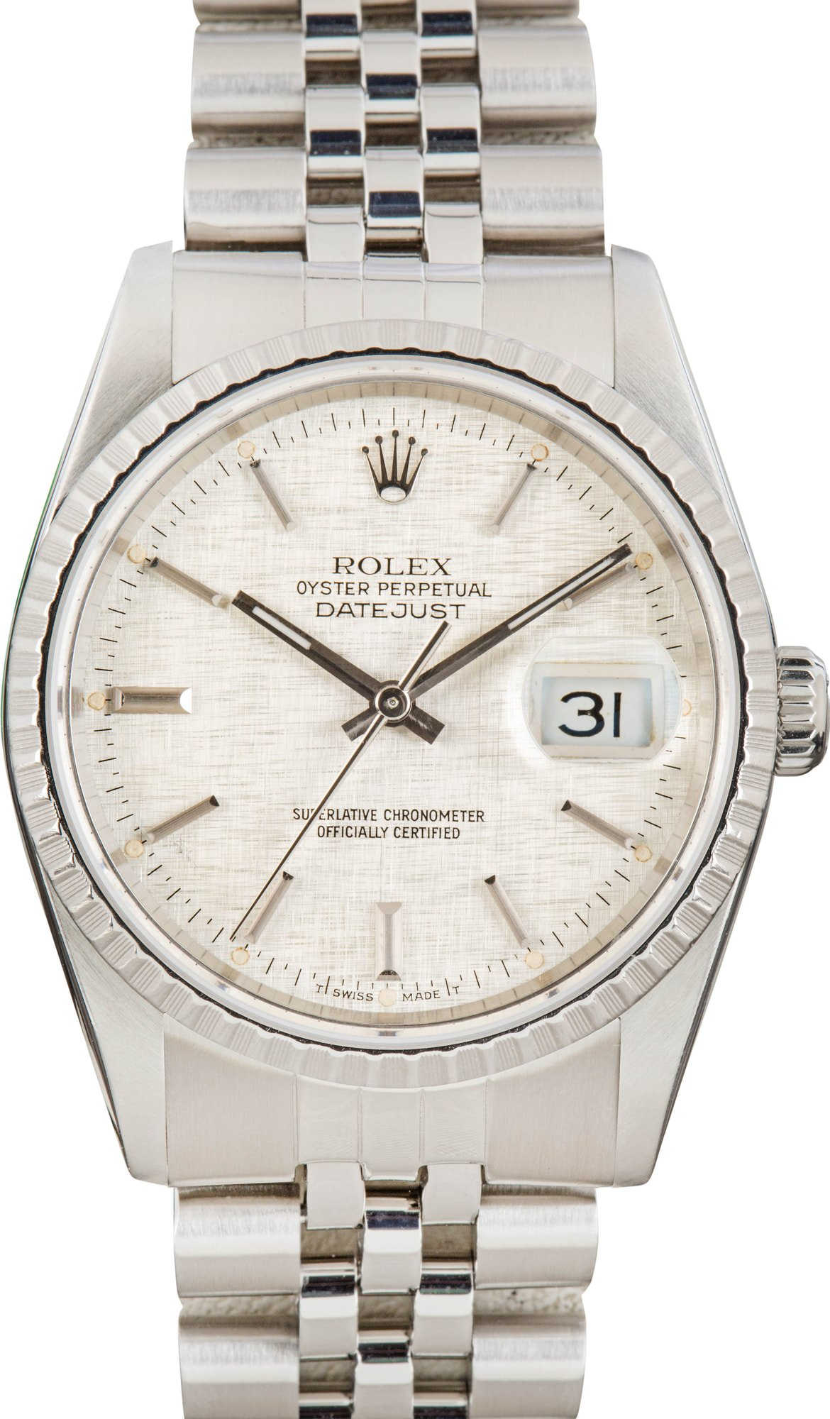 Rolex Datejust Ref 16220 Silver Dial