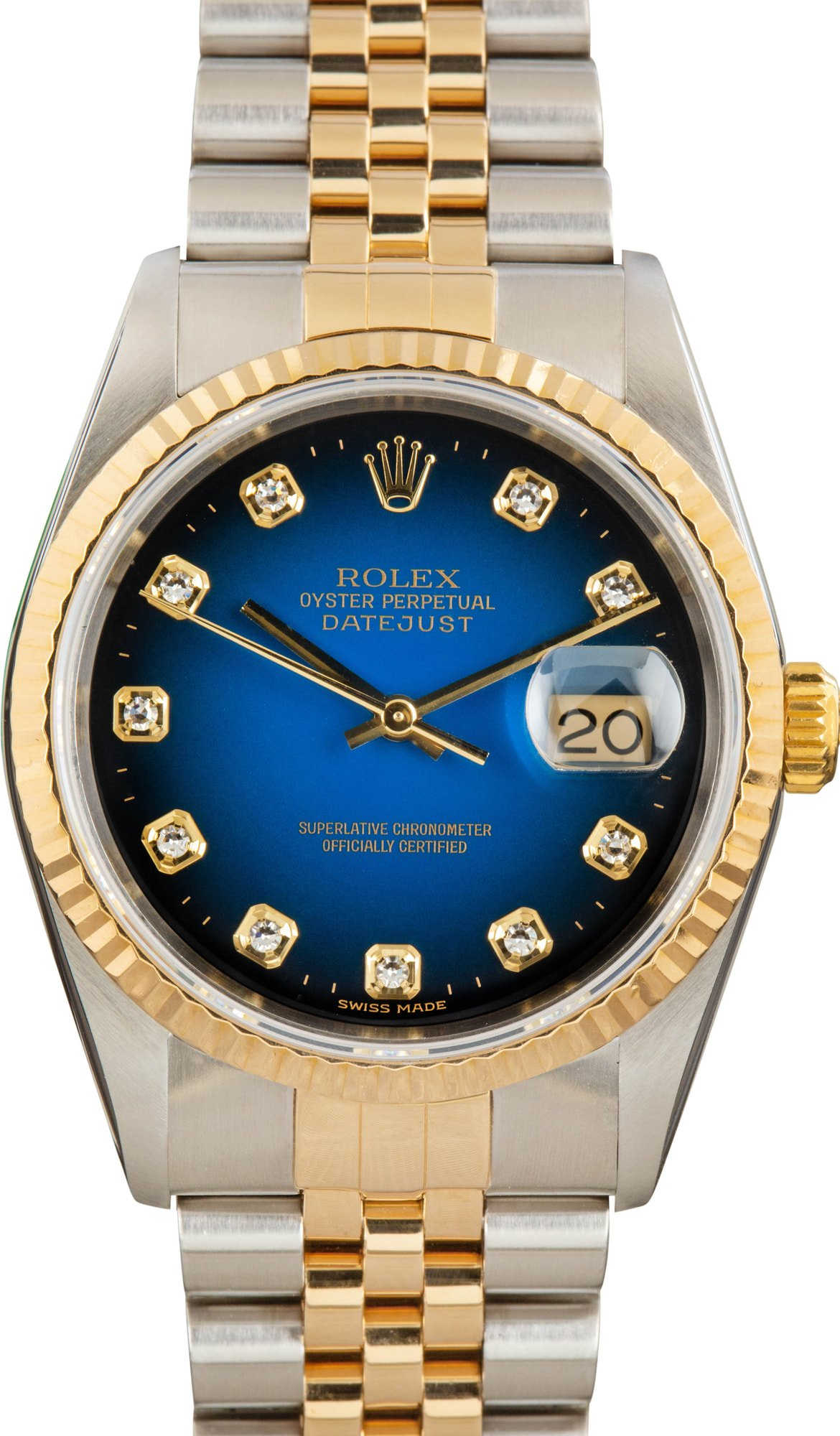 Rolex Datejust 36 16233 Blue Vignette Diamond Dial