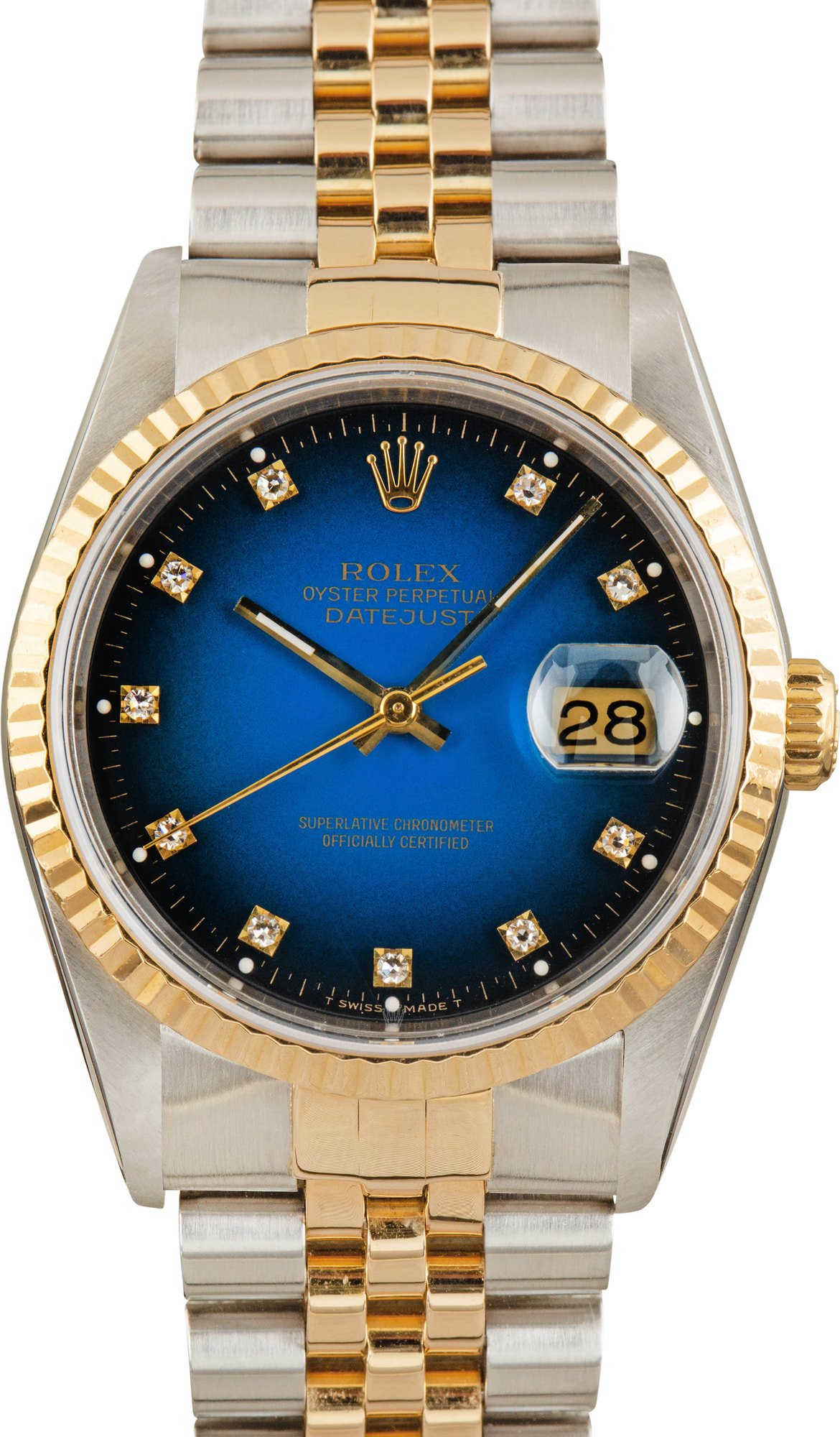 ROLEX DATEJUST 16233 6コマ Mint 1995 Full Set Rolex Datejust 16233 Vignette Blue