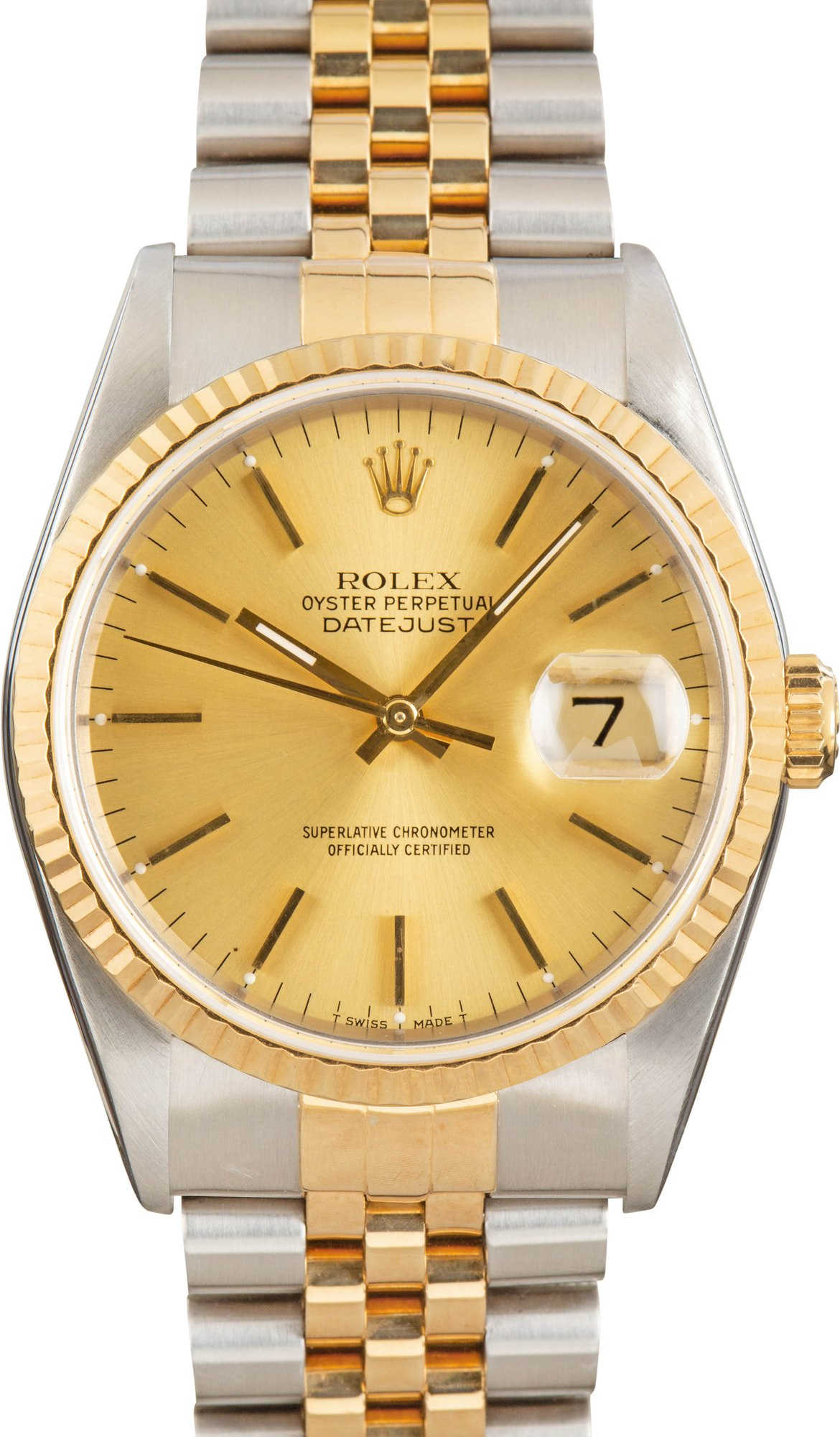 Used Rolex Datejust 16233 Champagne Dial Two Tone