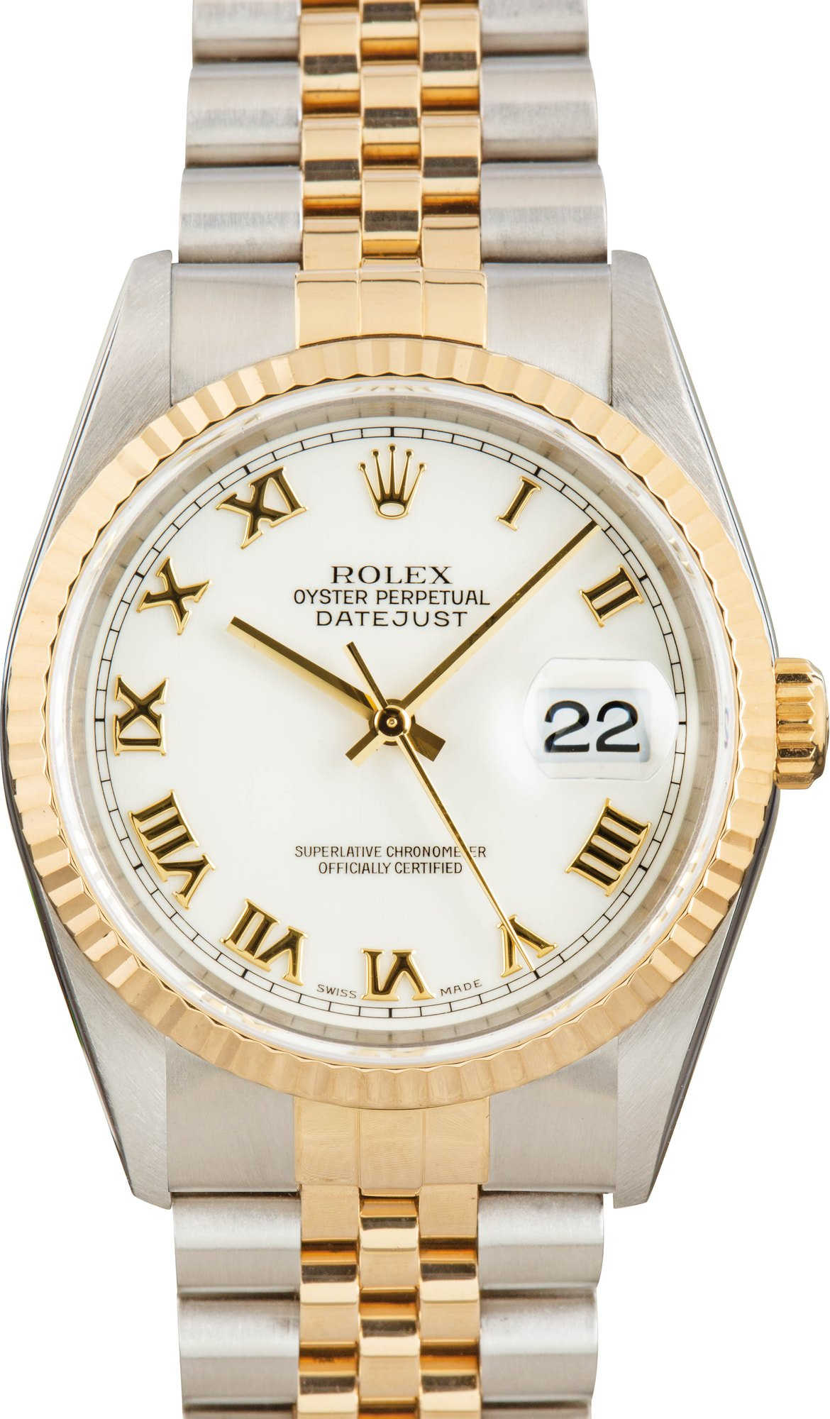 Rolex Datejust 16233 White Roman Dial