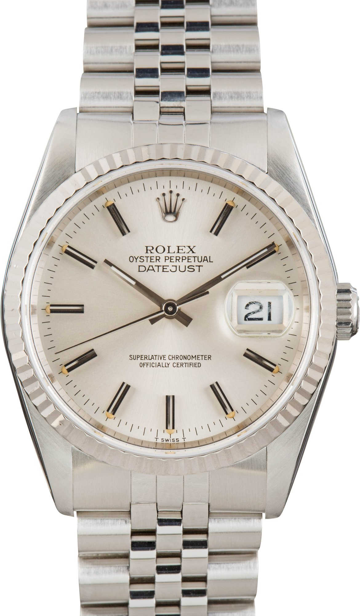 Rolex Datejust Ref 16234 Silver Dial