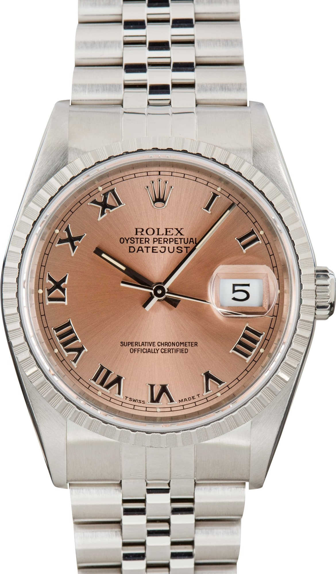 Rolex Datejust Ref 16220 Salmon Dial