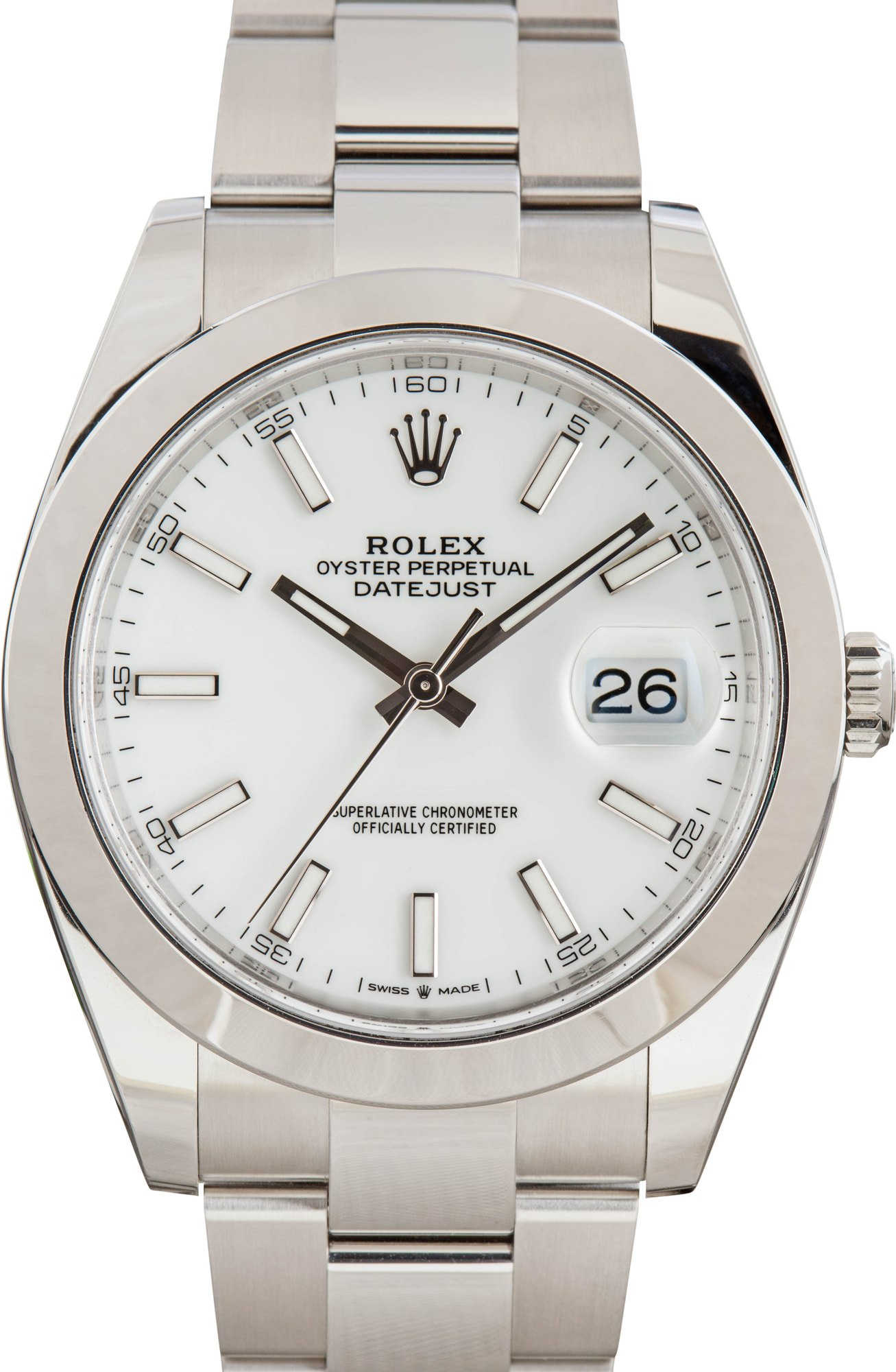 Pre-Owned Rolex Datejust 41 Ref 126300 White Dial