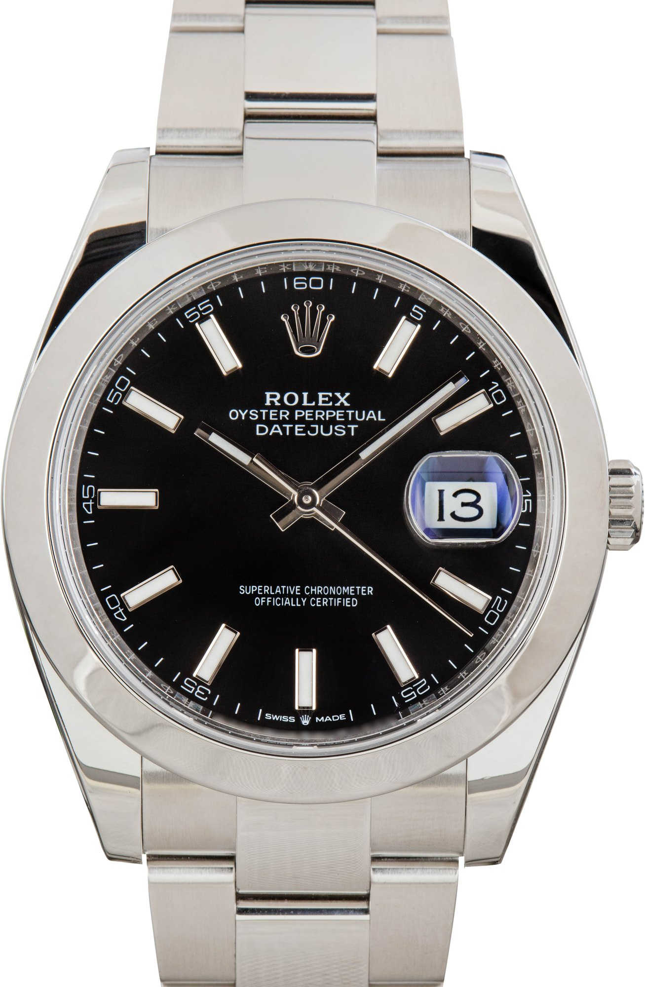 Rolex Datejust 41 Ref 126300 Black Luminous Dial