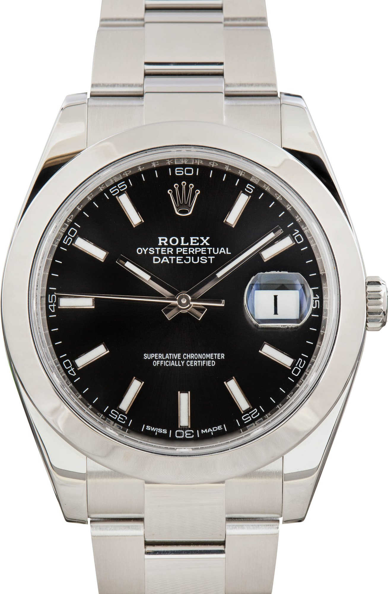 Used Rolex Datejust 41 Stainless Steel 126300 Black Dial