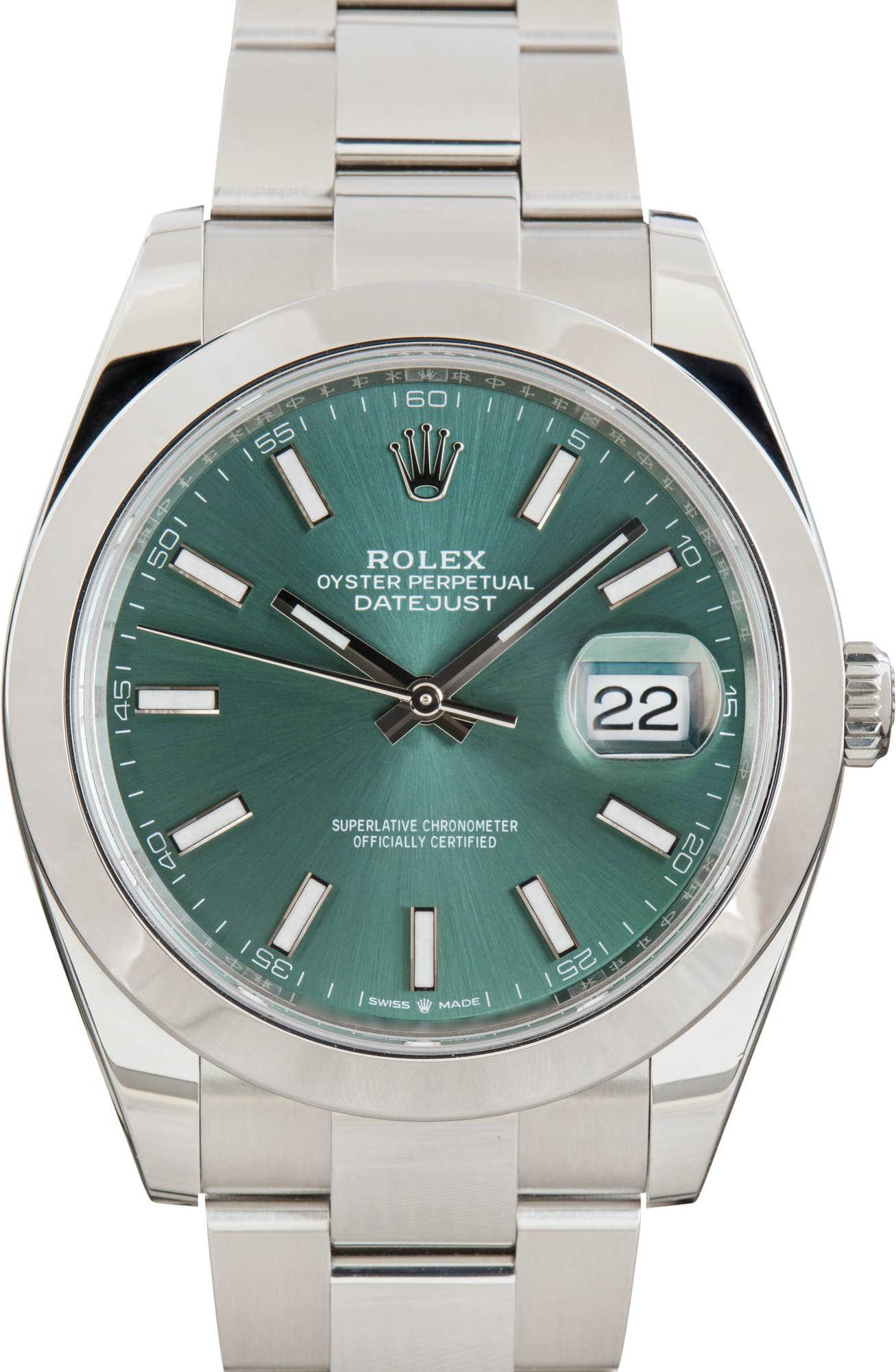 Pre-owned Rolex Datejust 41 126300 Green Dial