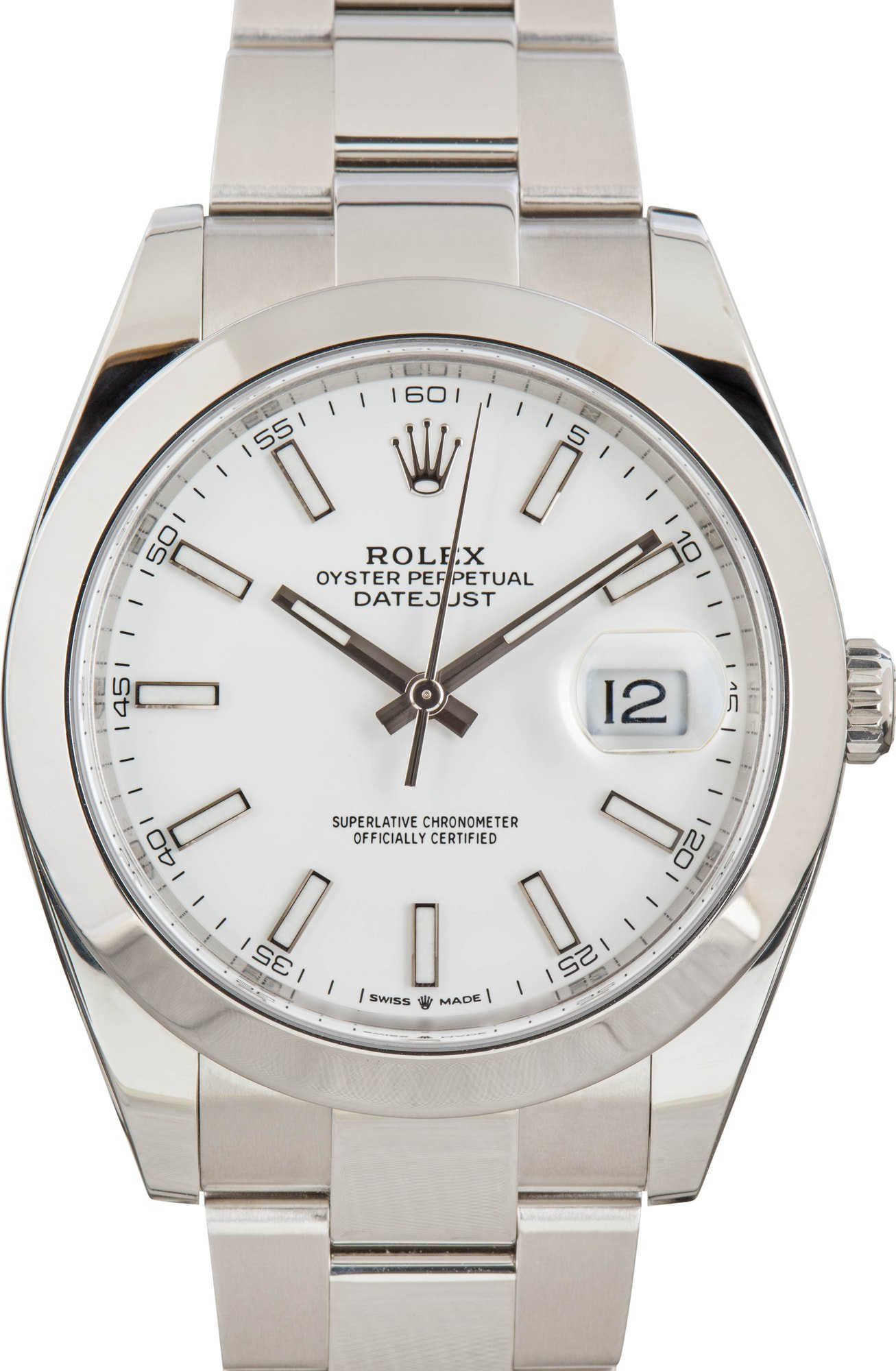 Rolex Datejust 41 Ref 126300 White Index Dial