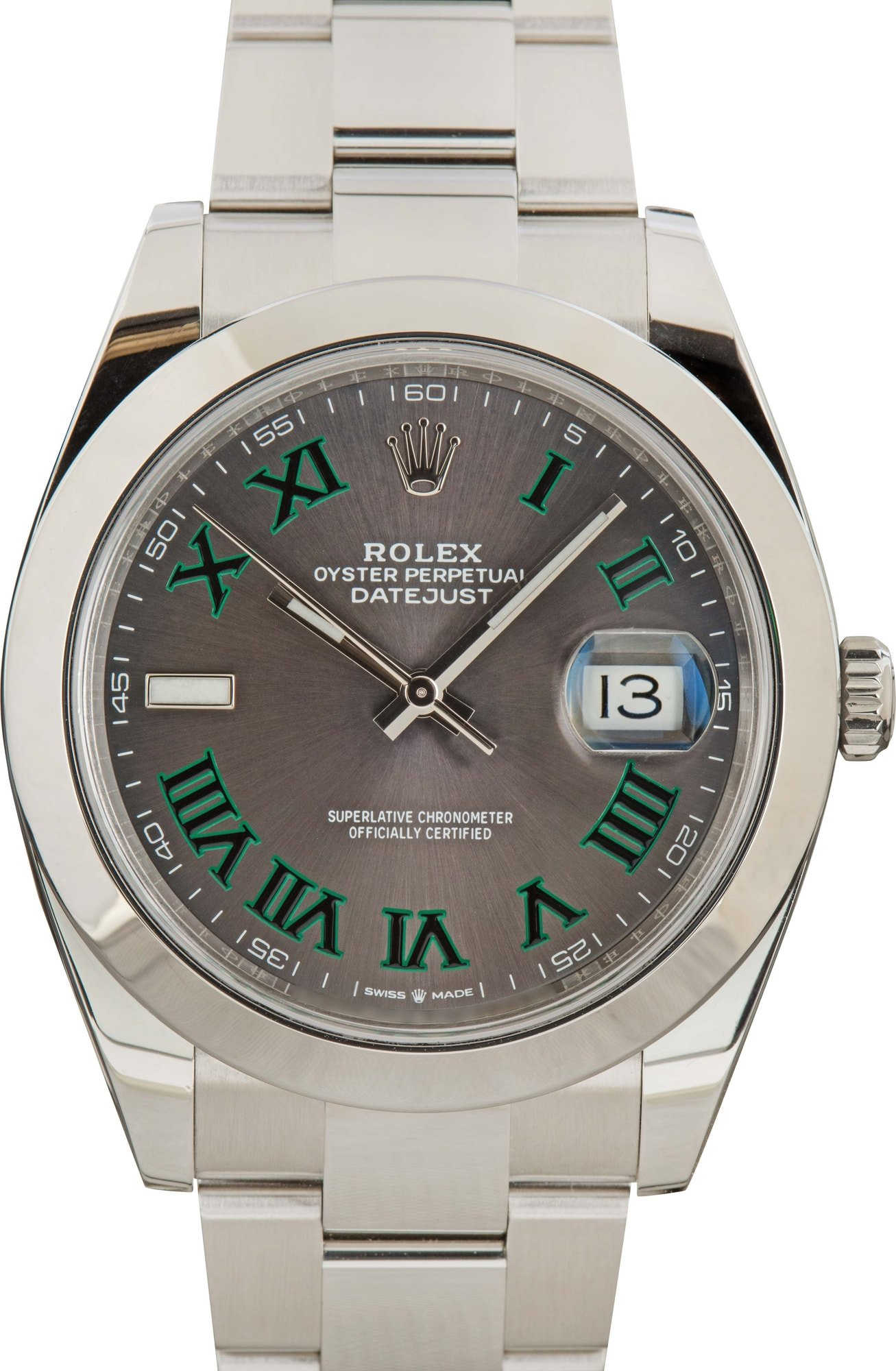 Men's Rolex Datejust 41 Ref 126300 Wimbledon Dial