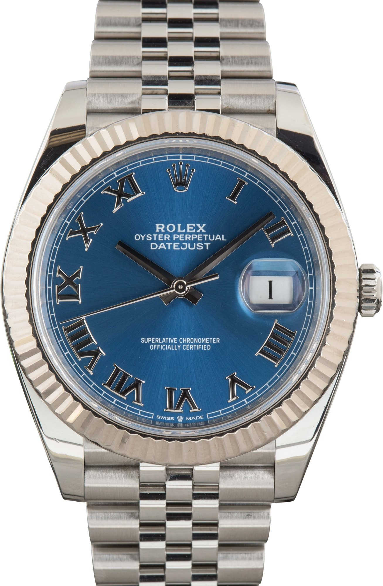 Rolex Datejust 41 Blue Roman Dial 126334 Jubilee Band