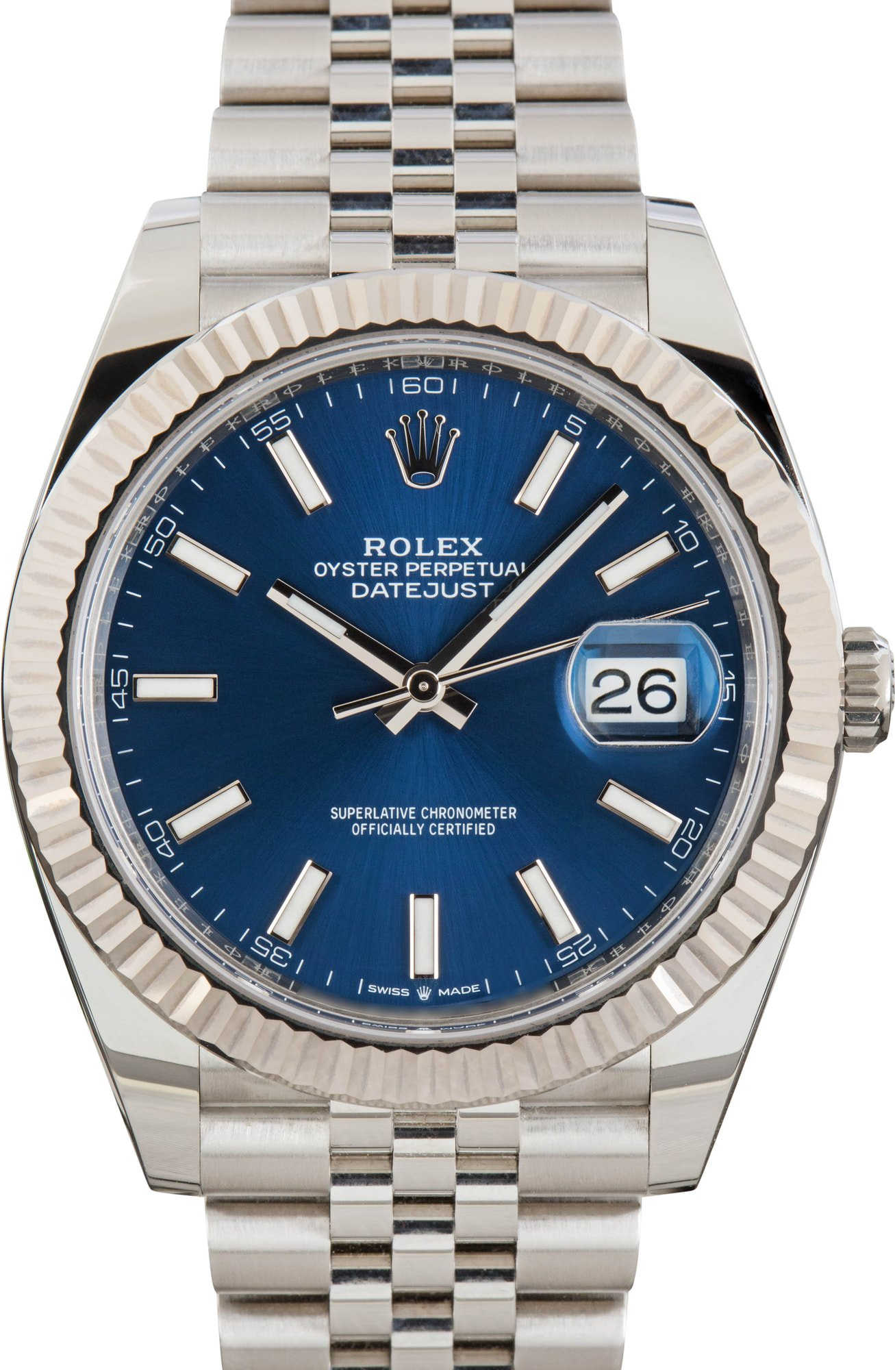 Rolex Datejust 41 Ref 126334 Blue Chromalight Dial