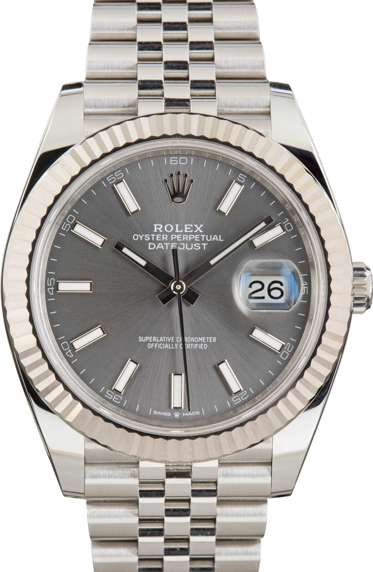 Rolex Datejust 41 Ref 126334 Slate Chromalight Dial