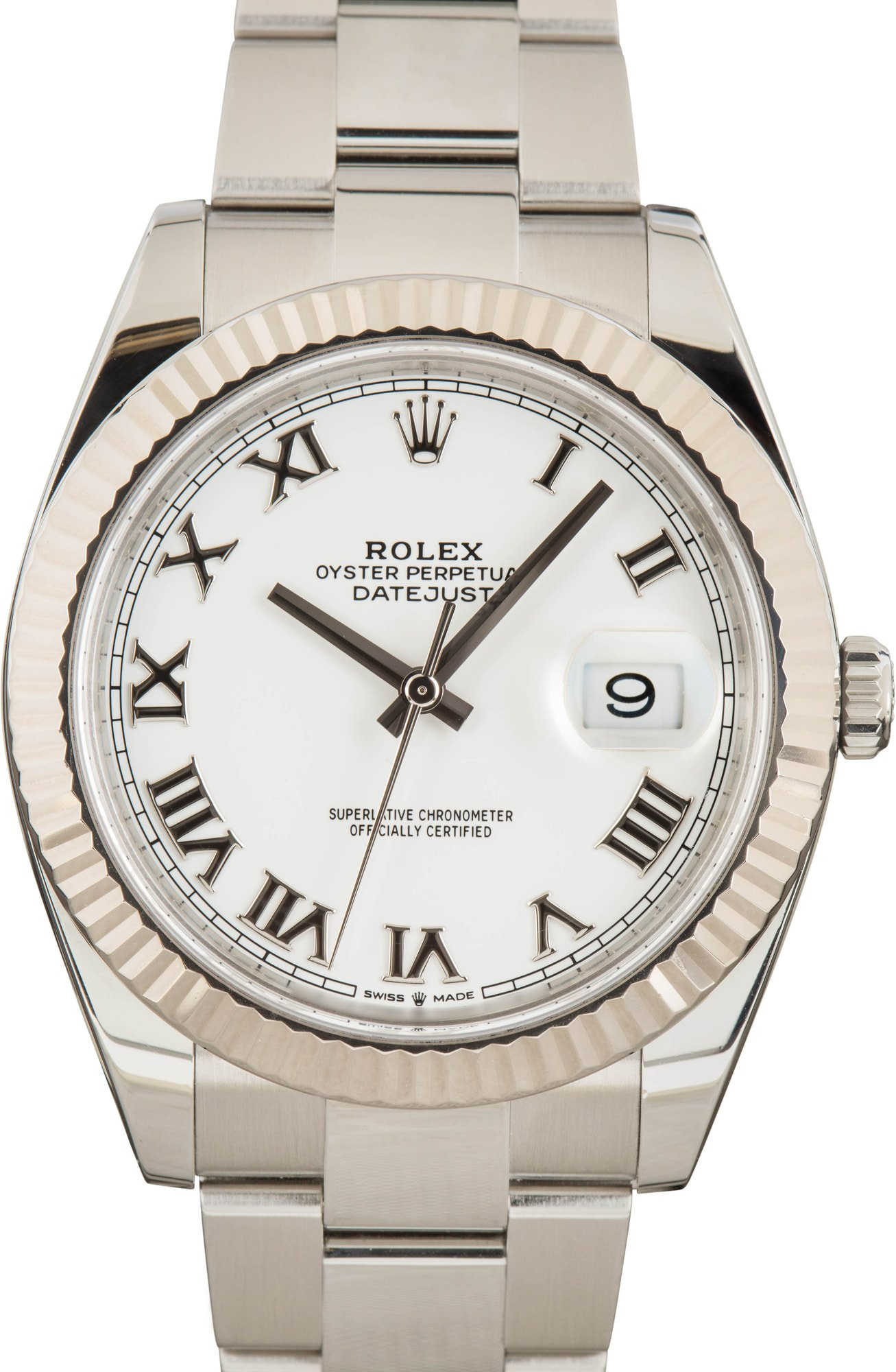 Pre-Owned Rolex 126334 Datejust 41 White Roman Dial