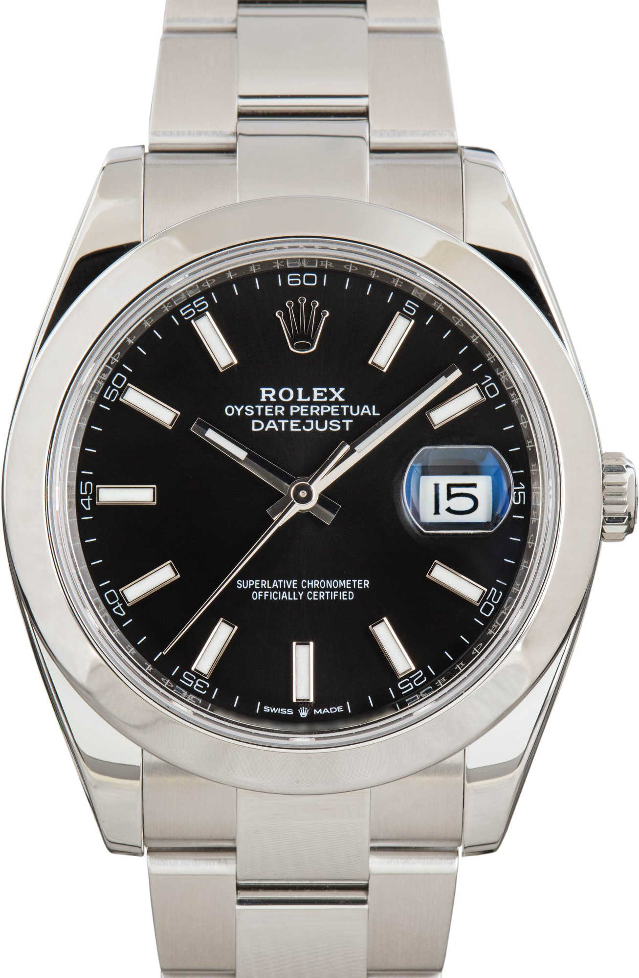 Pre-owned Rolex Datejust 41 Ref 126300 Black Dial
