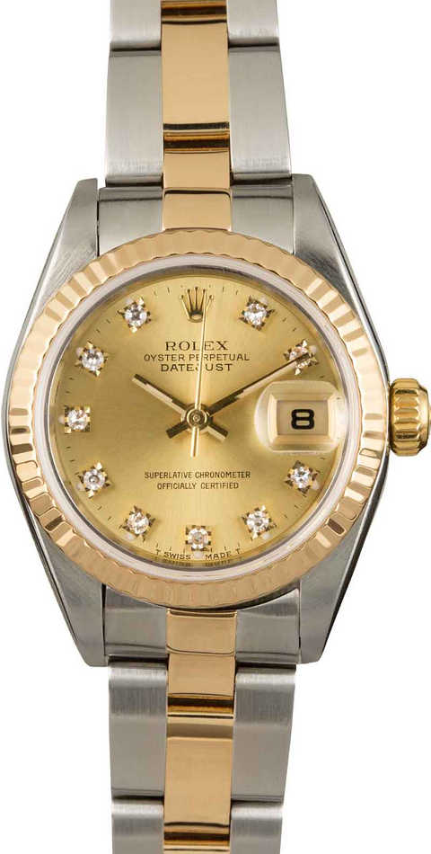 Rolex Lady Datejust 79173 Champagne Diamond Dial