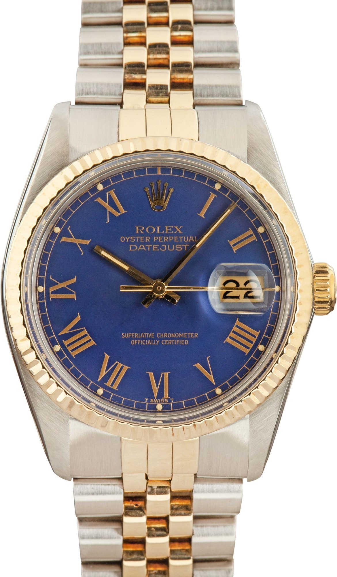 Rolex Datejust 16013 Blue Buckley Dial