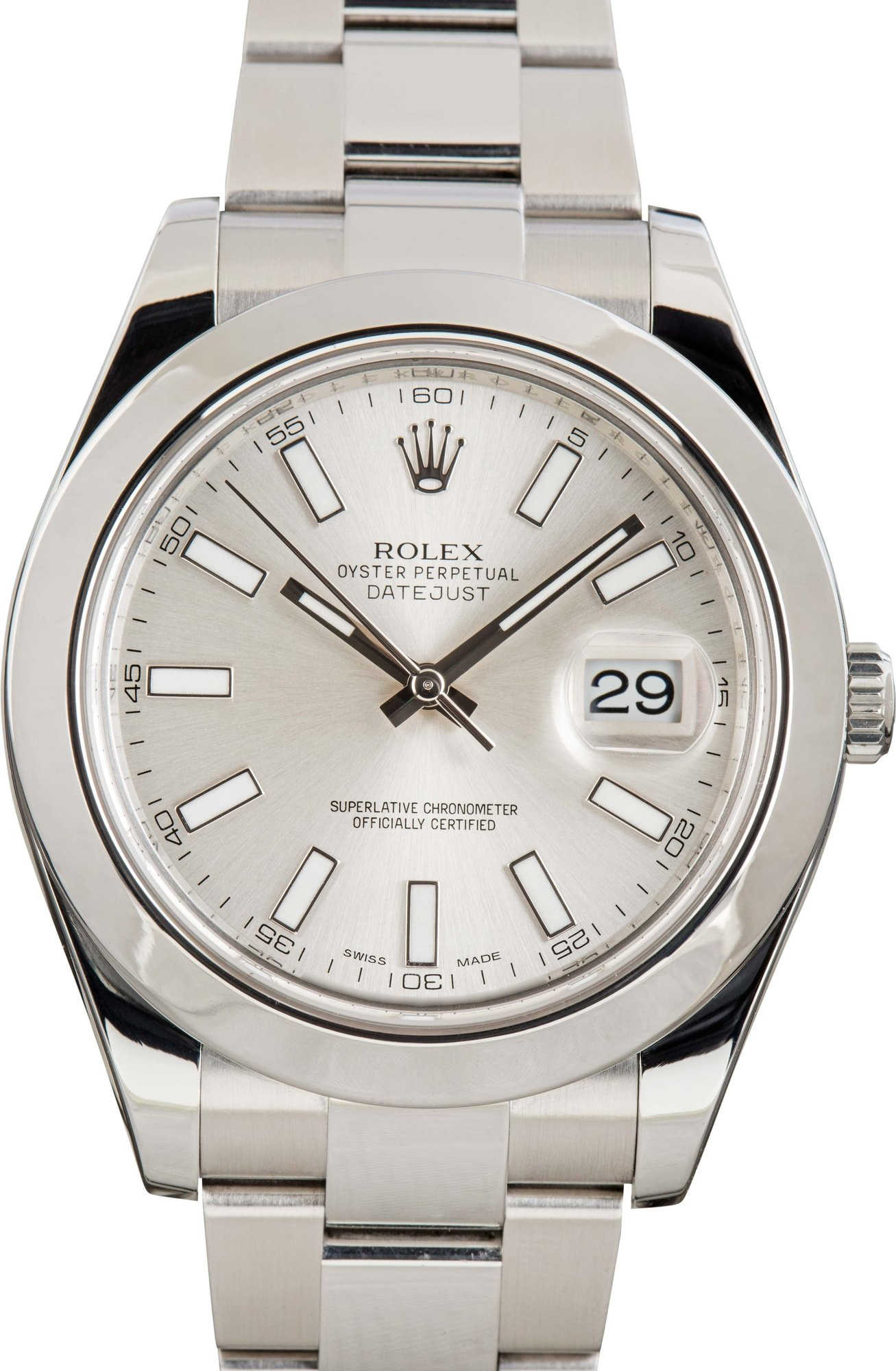 Rolex Datejust II Ref 116300 Silver Dial