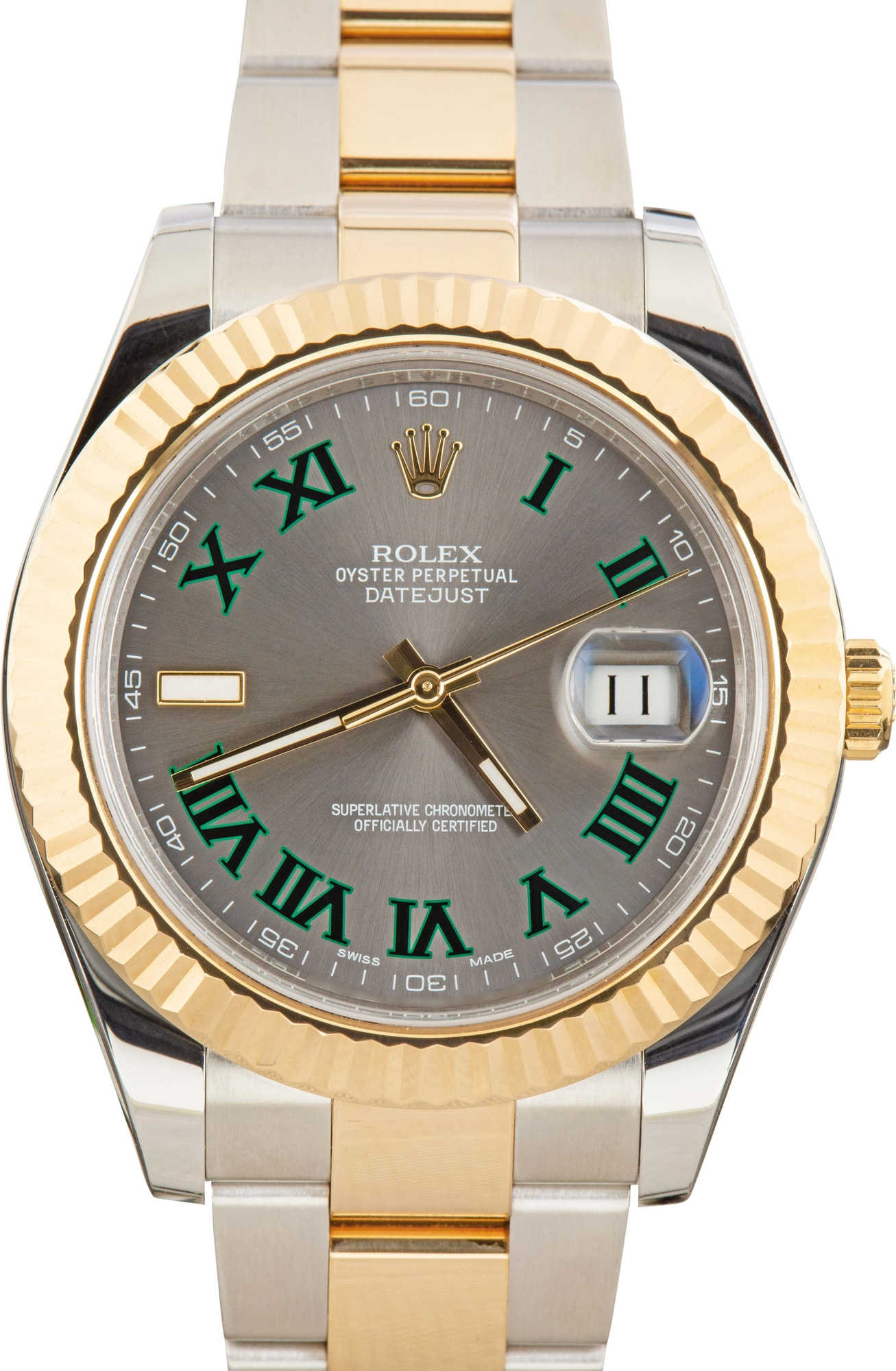 Rolex Datejust II Ref 116333 Slate Wimbledon Dial