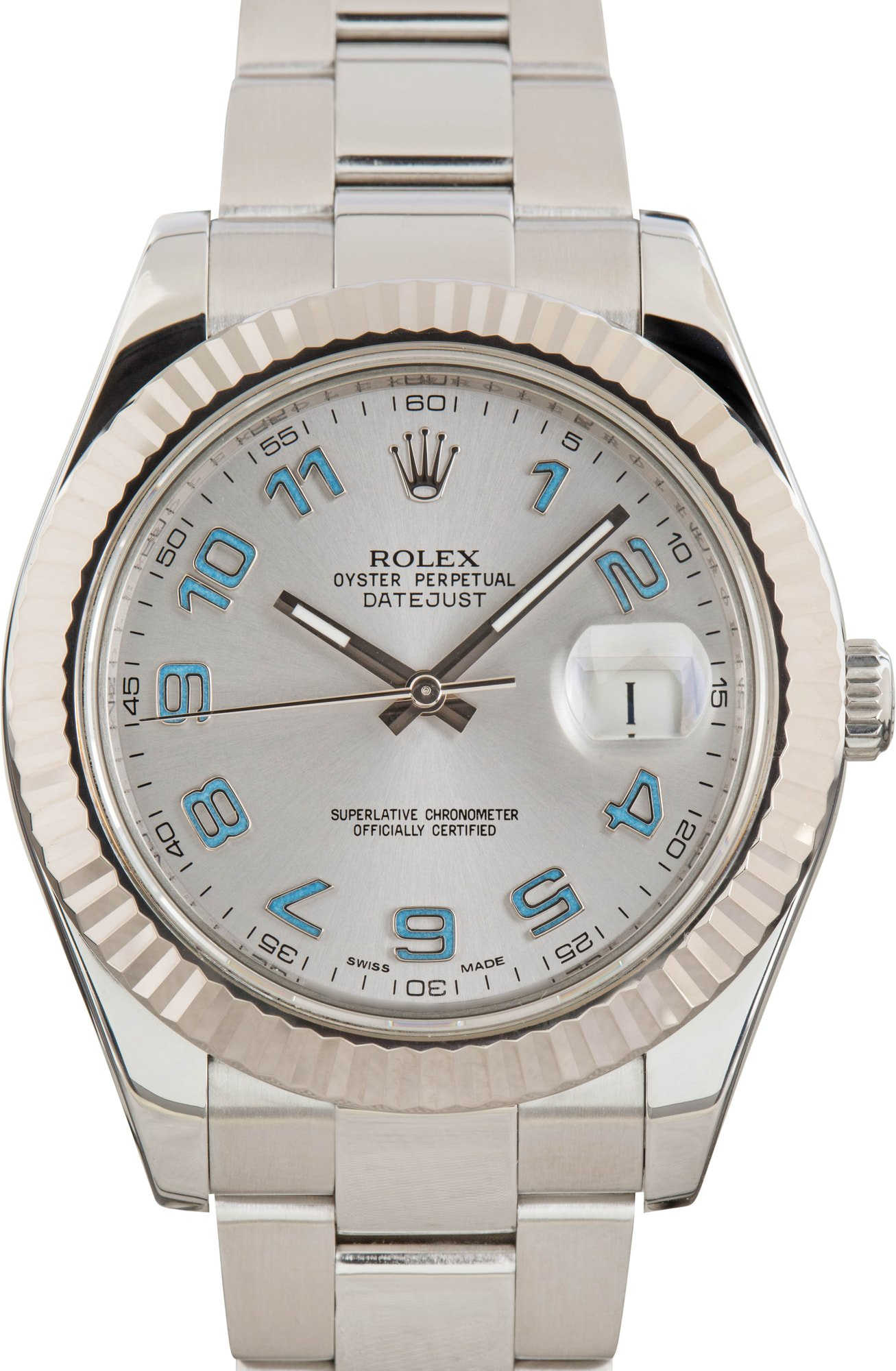 Used Rolex Datejust II Ref 116334 Lilac Arabic Markers