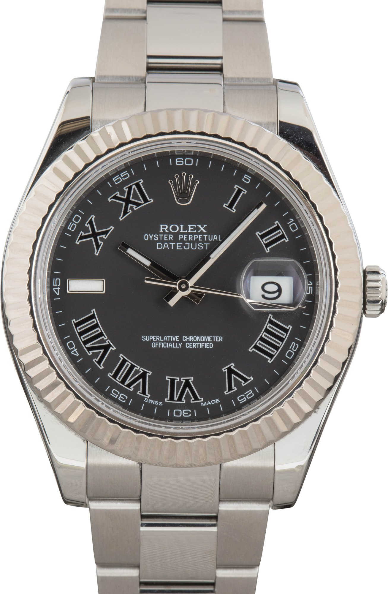 171892 Rolex Datejust II ref 116334 Black Roman Dial