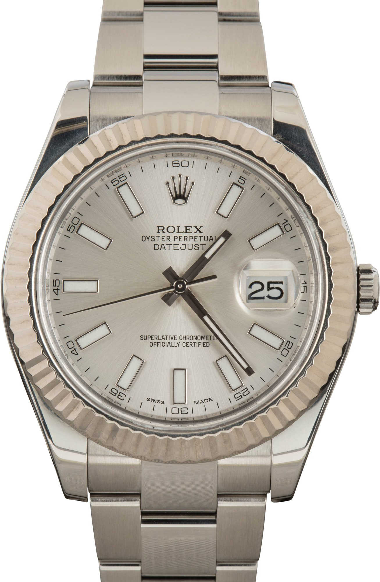 Used Rolex Datejust II Ref 116334 Silver Dial