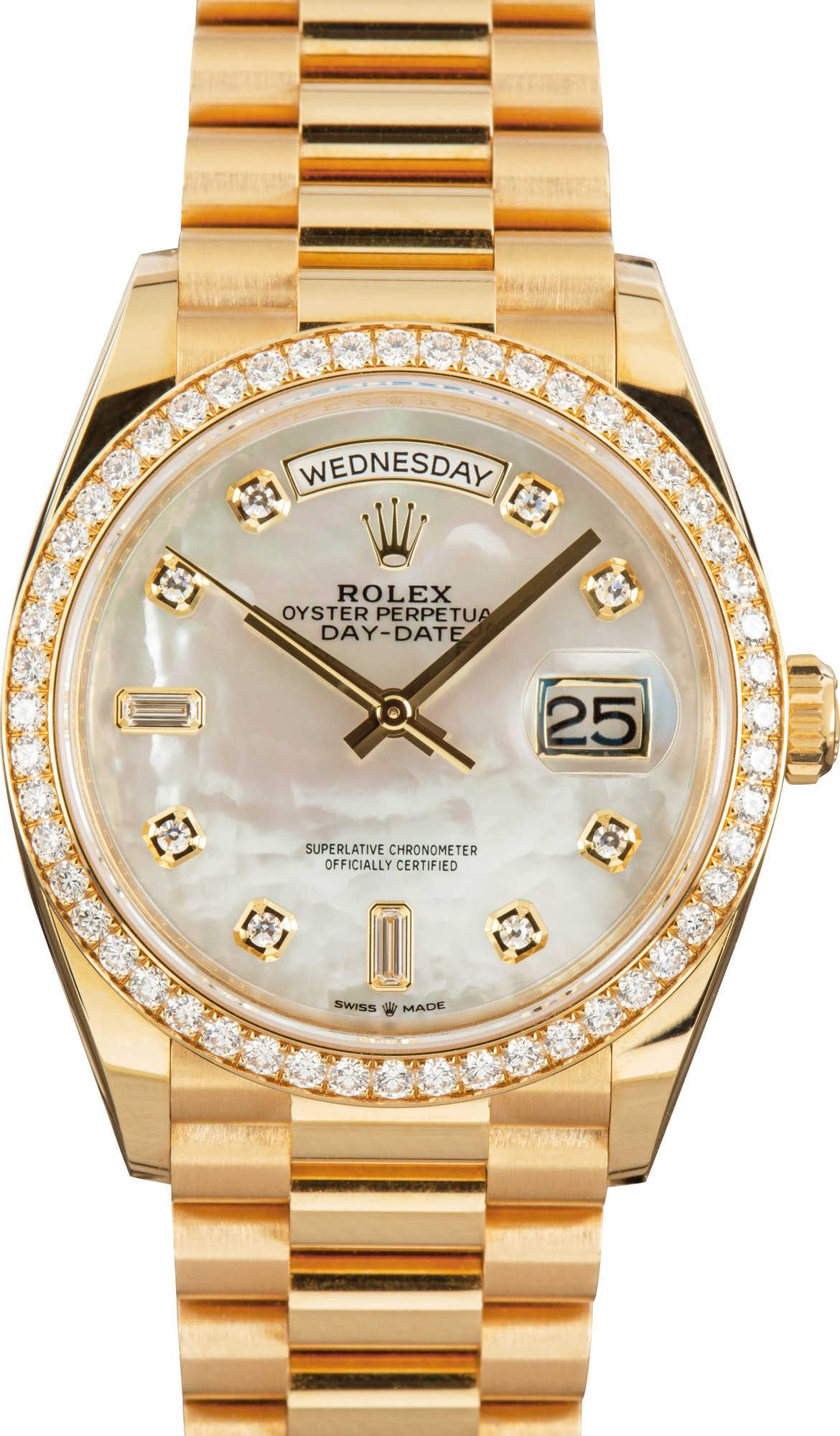 Pre-owned Rolex Day-Date 36 ref 128348 18k Yellow Gold