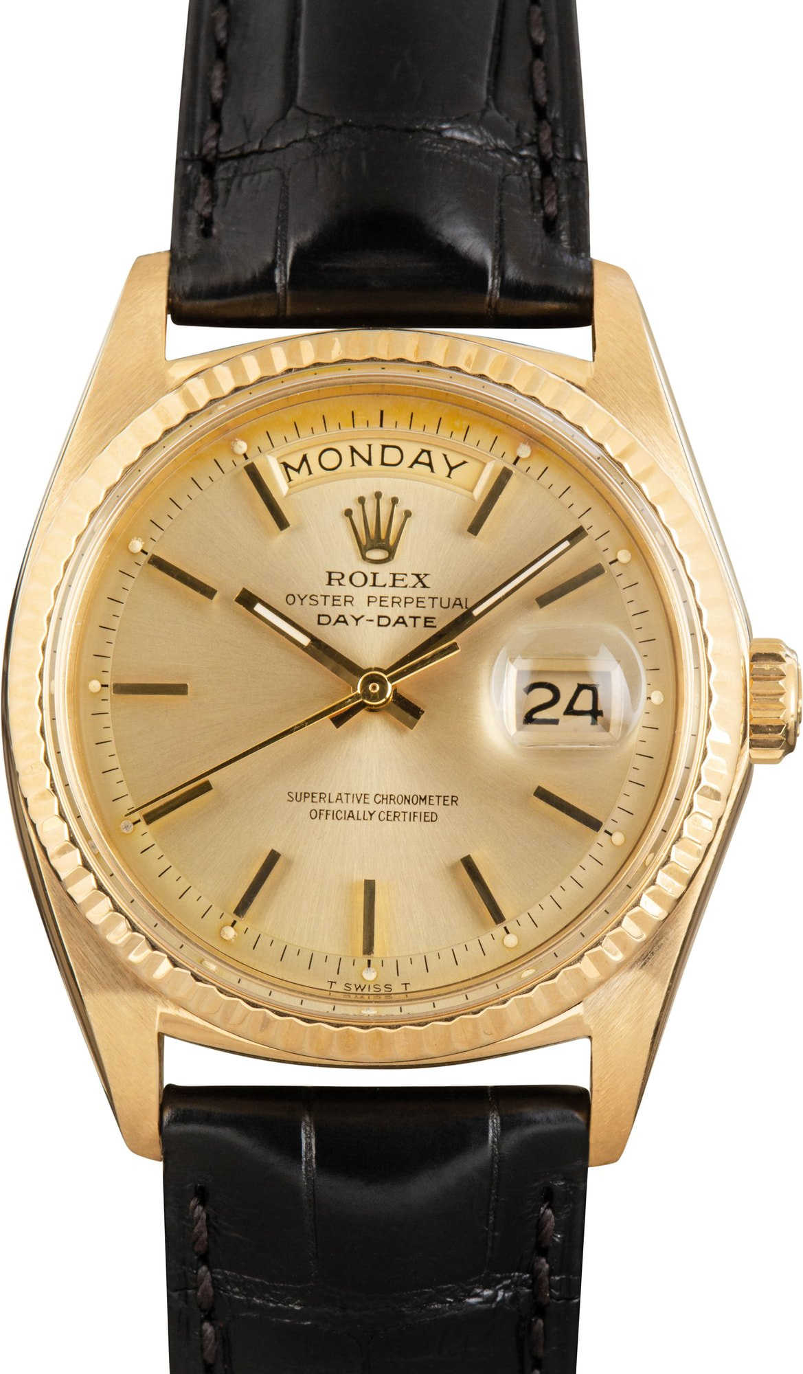 Pre-owned Rolex Day-Date Ref 1803 Leather Strap