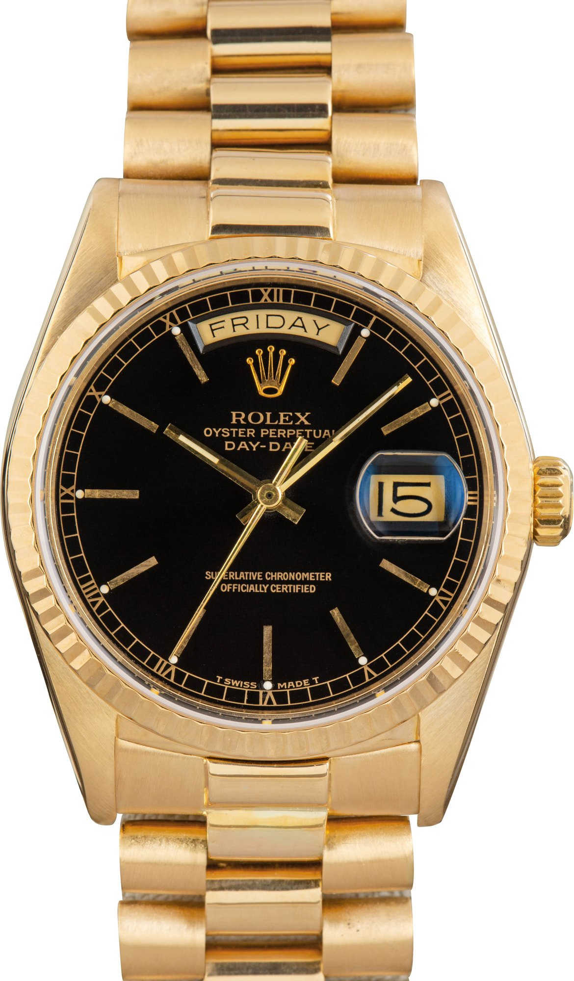 Rolex Day-Date 36 Ref 18038 Black Dial