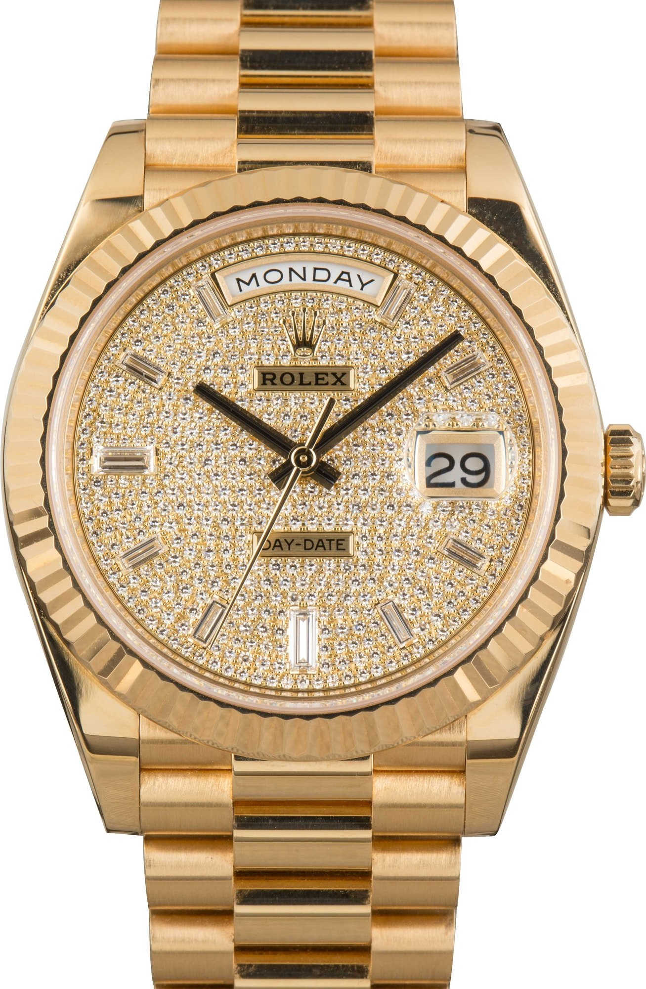 Rolex Day-Date 40 Yellow Gold 228238 Diamond Paved Dial