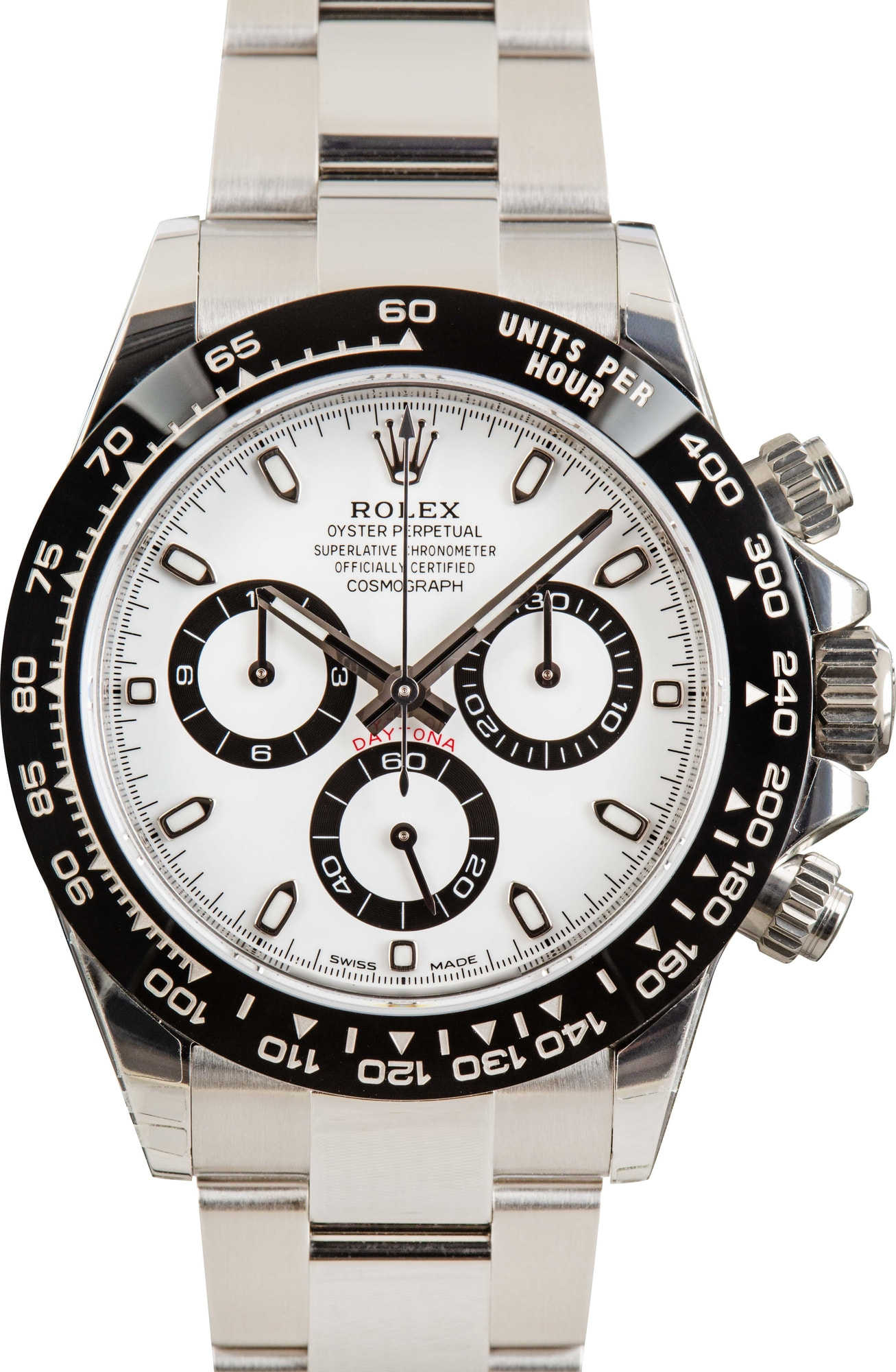 Pre-owned Rolex Daytona Ref 116500 White Dial