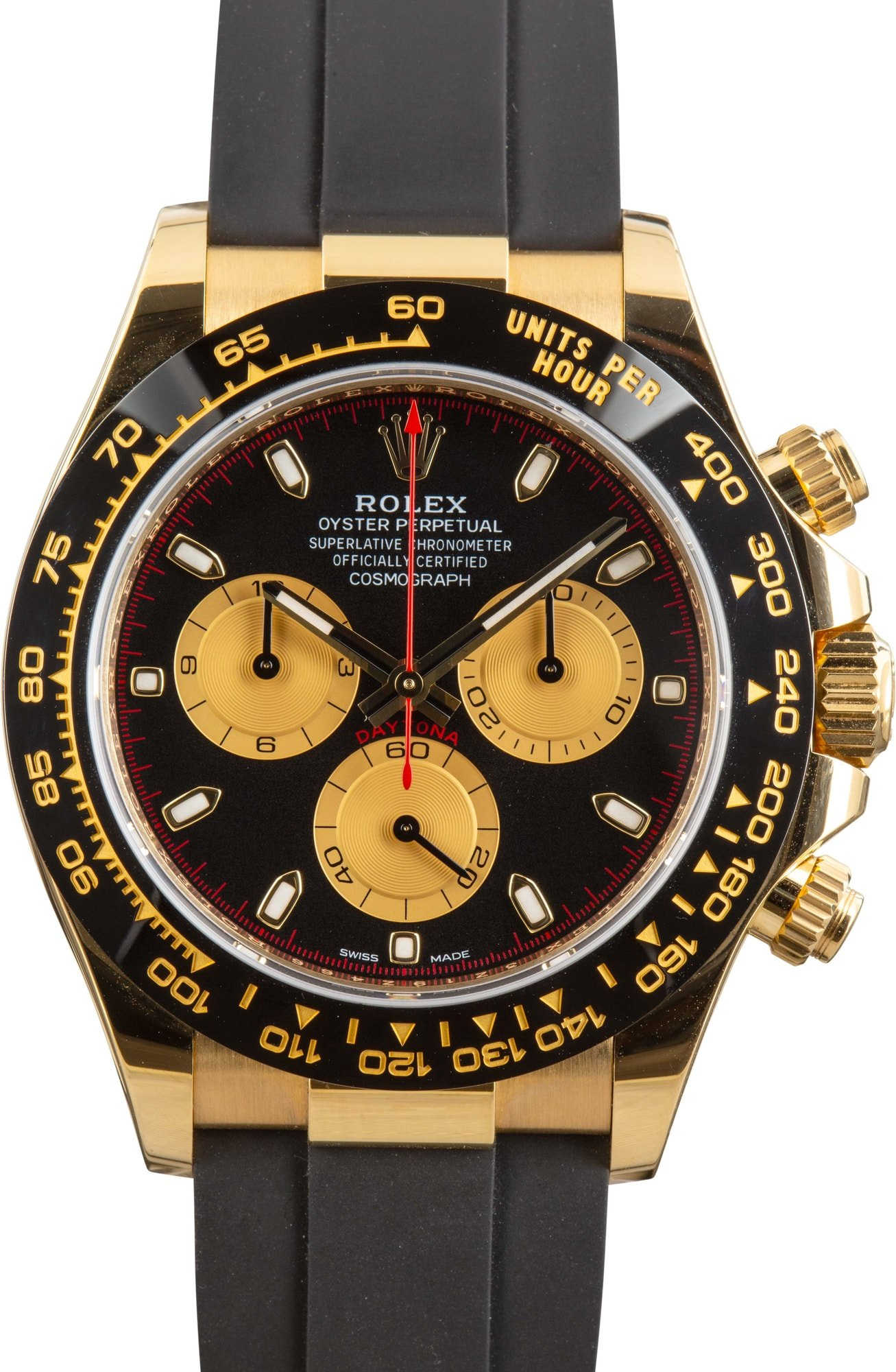 Rolex Daytona 116518 Yellow Gold on Oysterflex