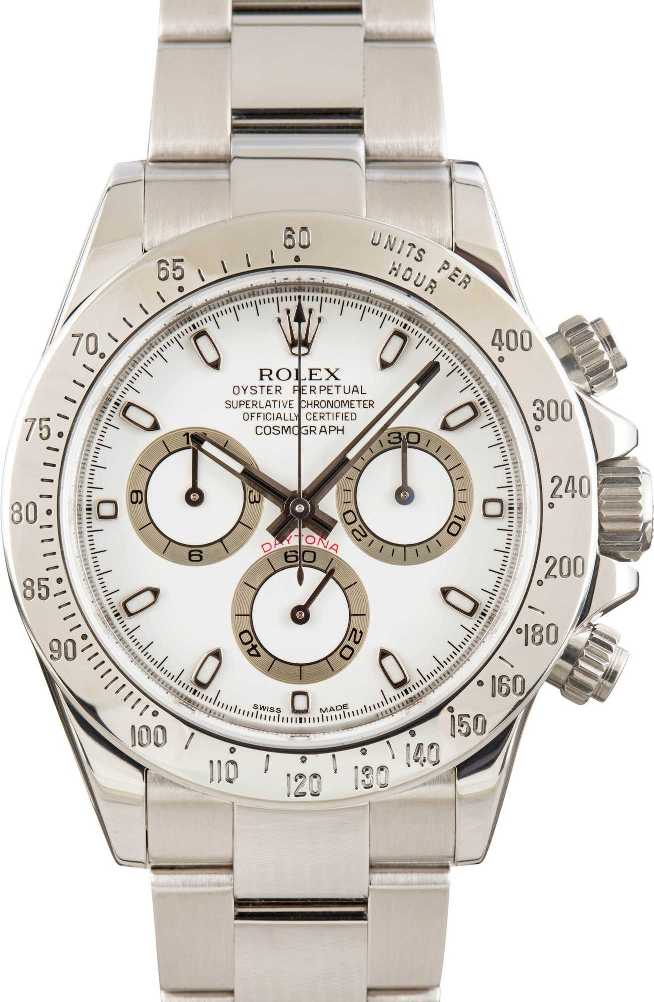 Used Rolex Daytona Ref 116520 White Index Dial