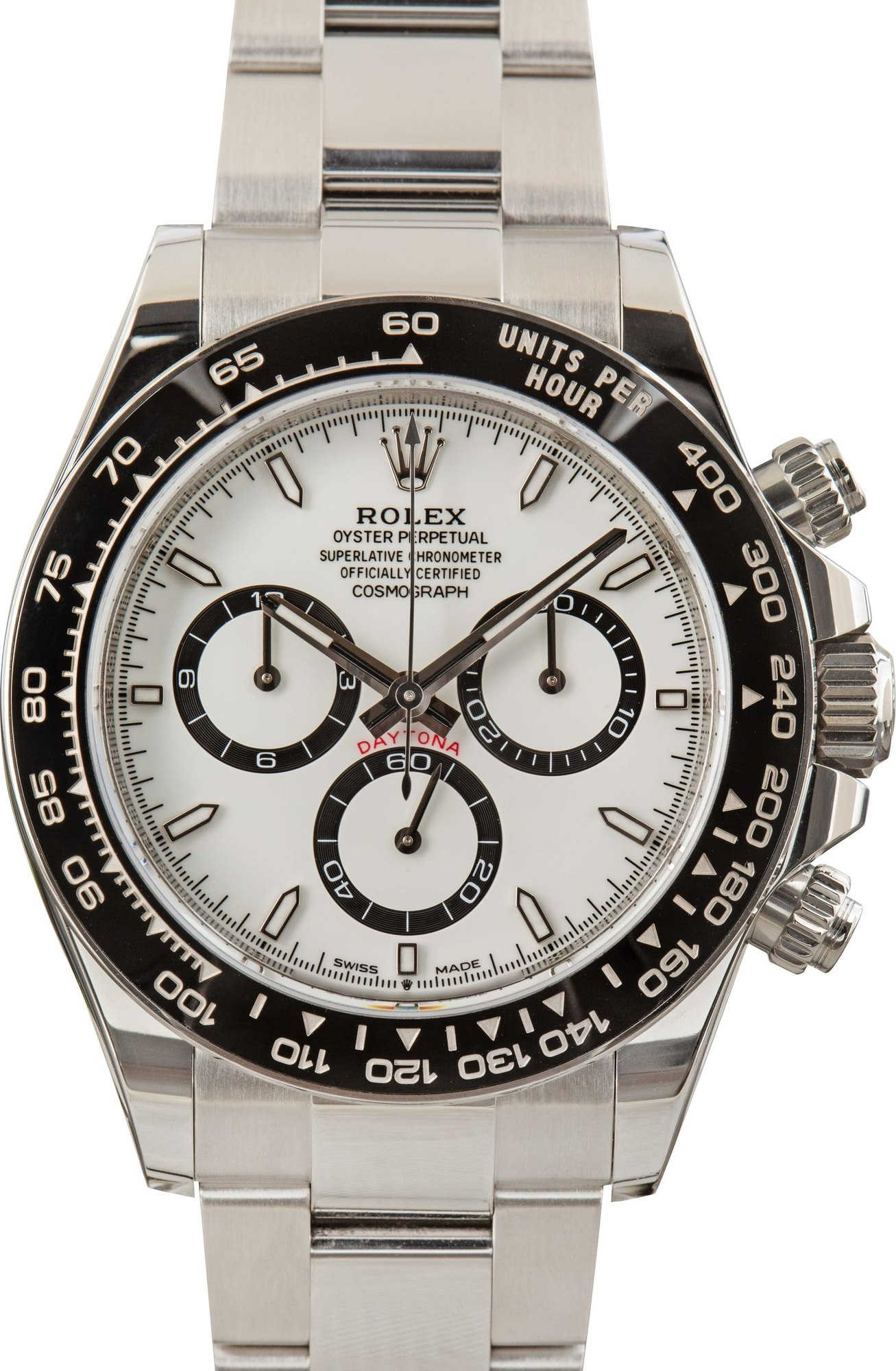 Pre-owned Rolex Daytona Ref 126500 White Dial