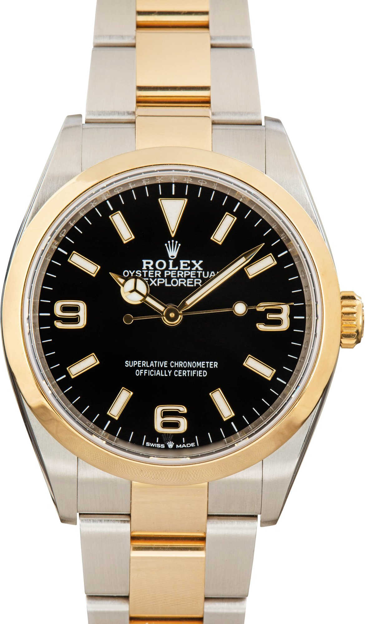 Pre-owned Rolex Explorer 124273 Steel & Gold